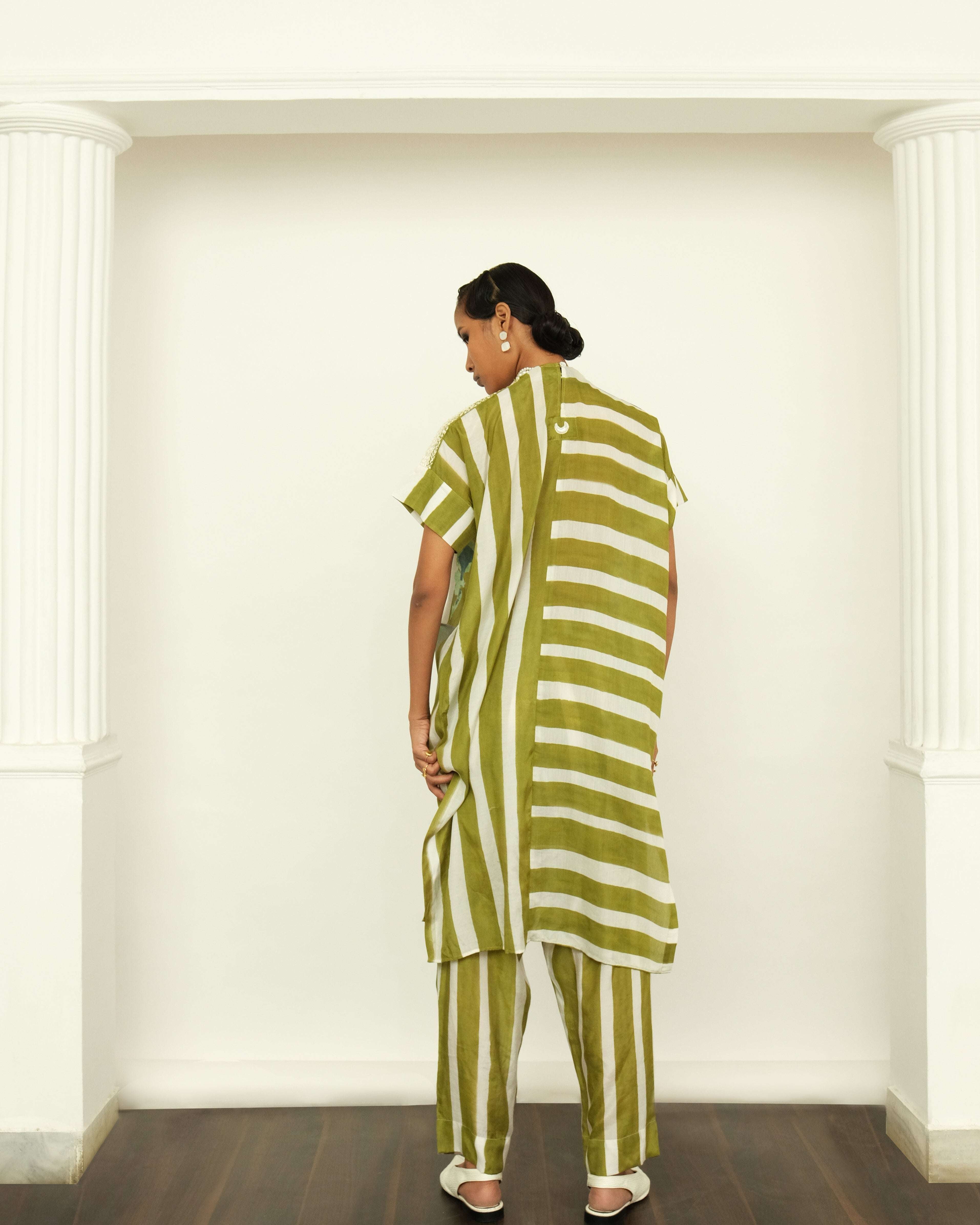 Olivia Stripe Kaftan Kurta