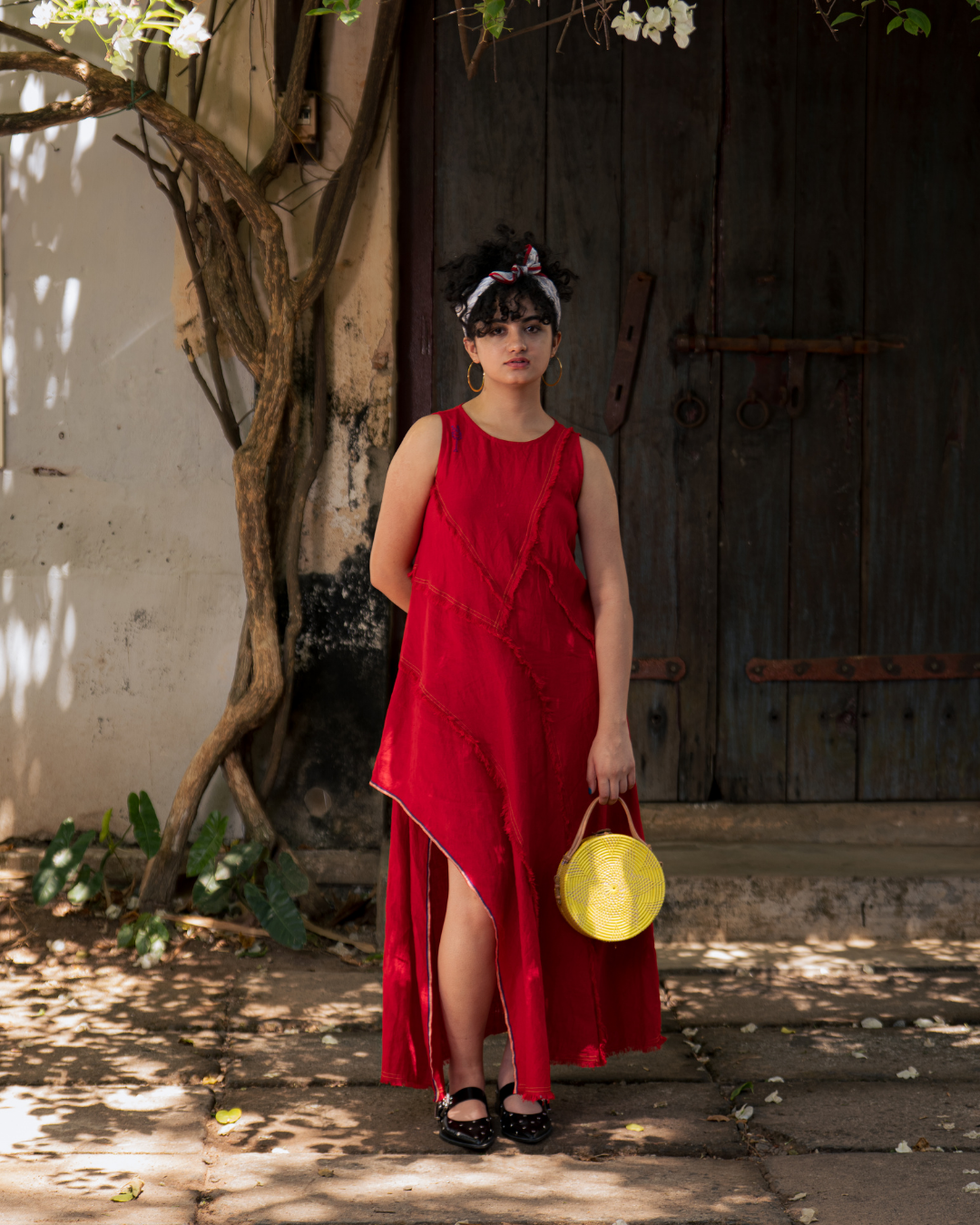 Sienna Scarlet Linen Dress