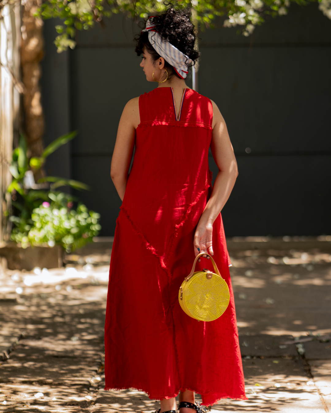 Sienna Scarlet Linen Dress