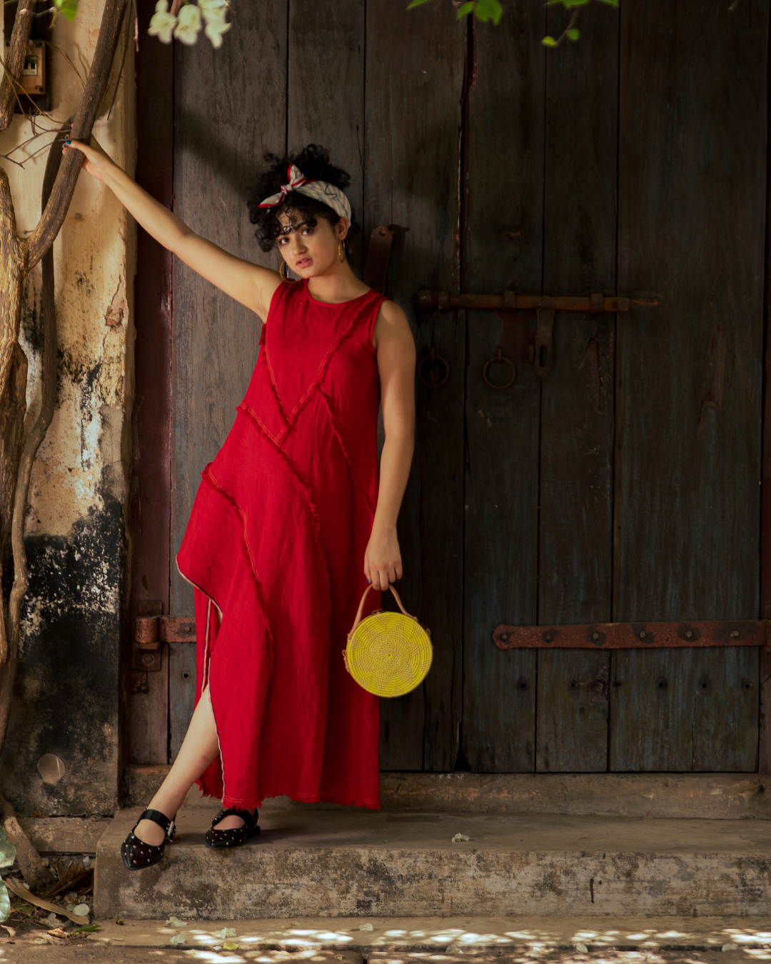Sienna Scarlet Linen Dress