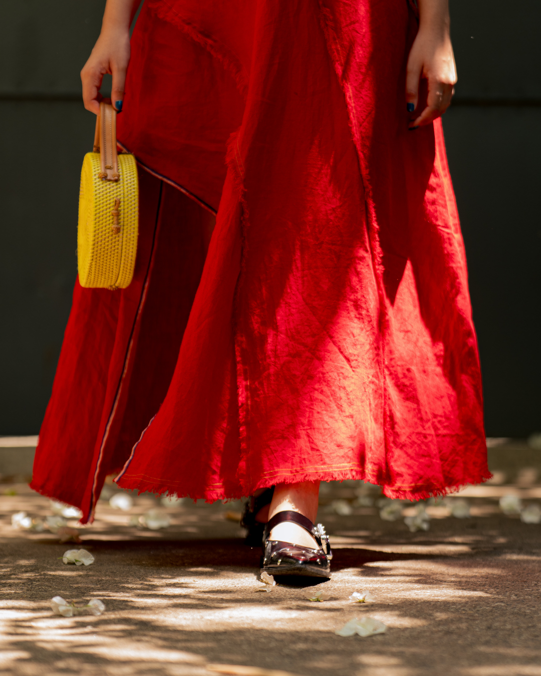 Sienna Scarlet Linen Dress