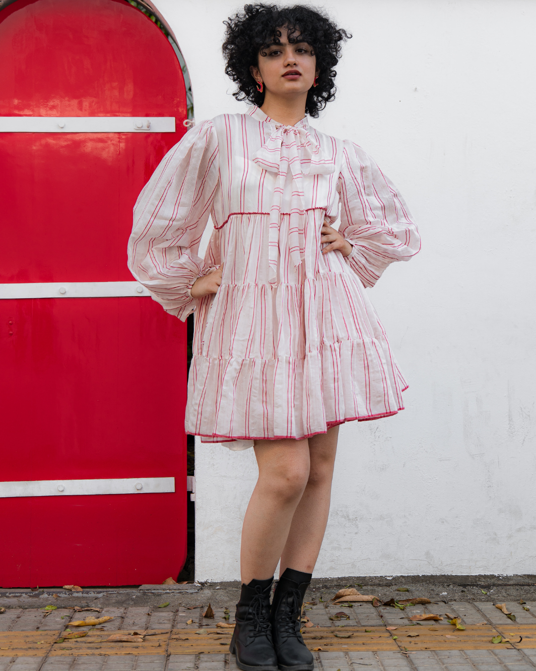 VIENNA WALTZ TIE-UP  DRESS