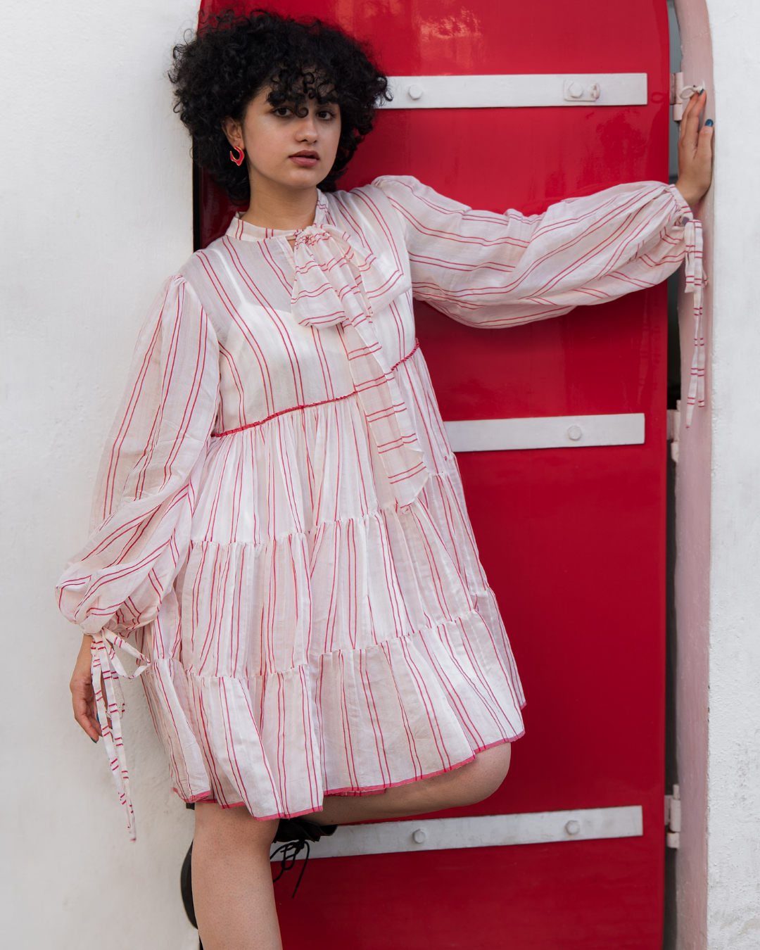 VIENNA WALTZ TIE-UP  DRESS