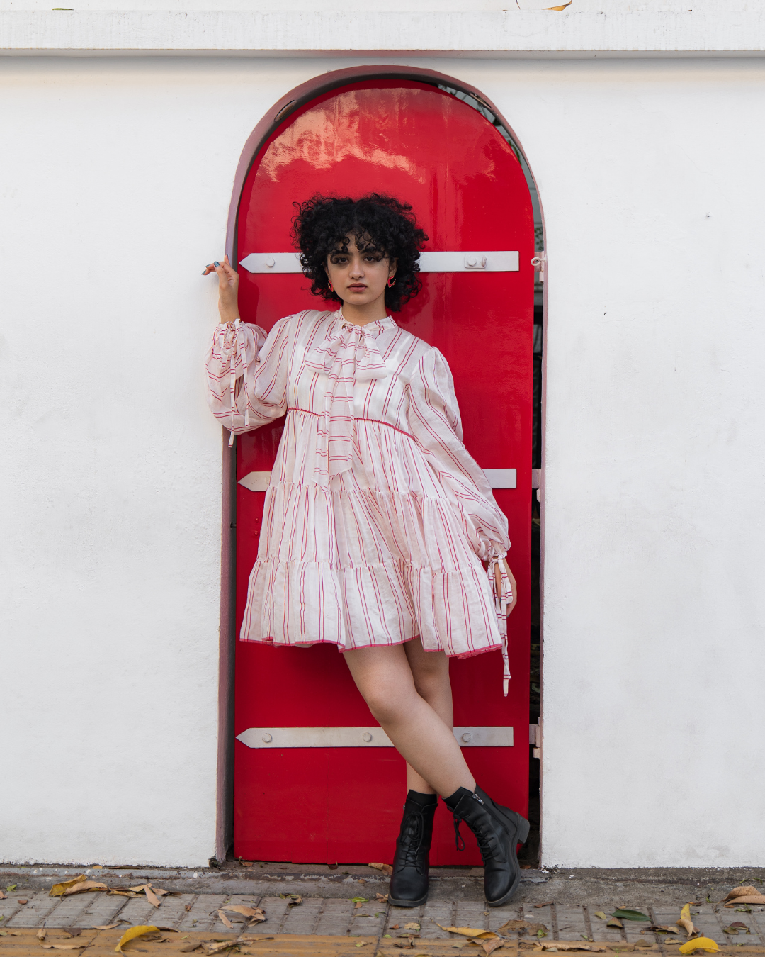 VIENNA WALTZ TIE-UP  DRESS