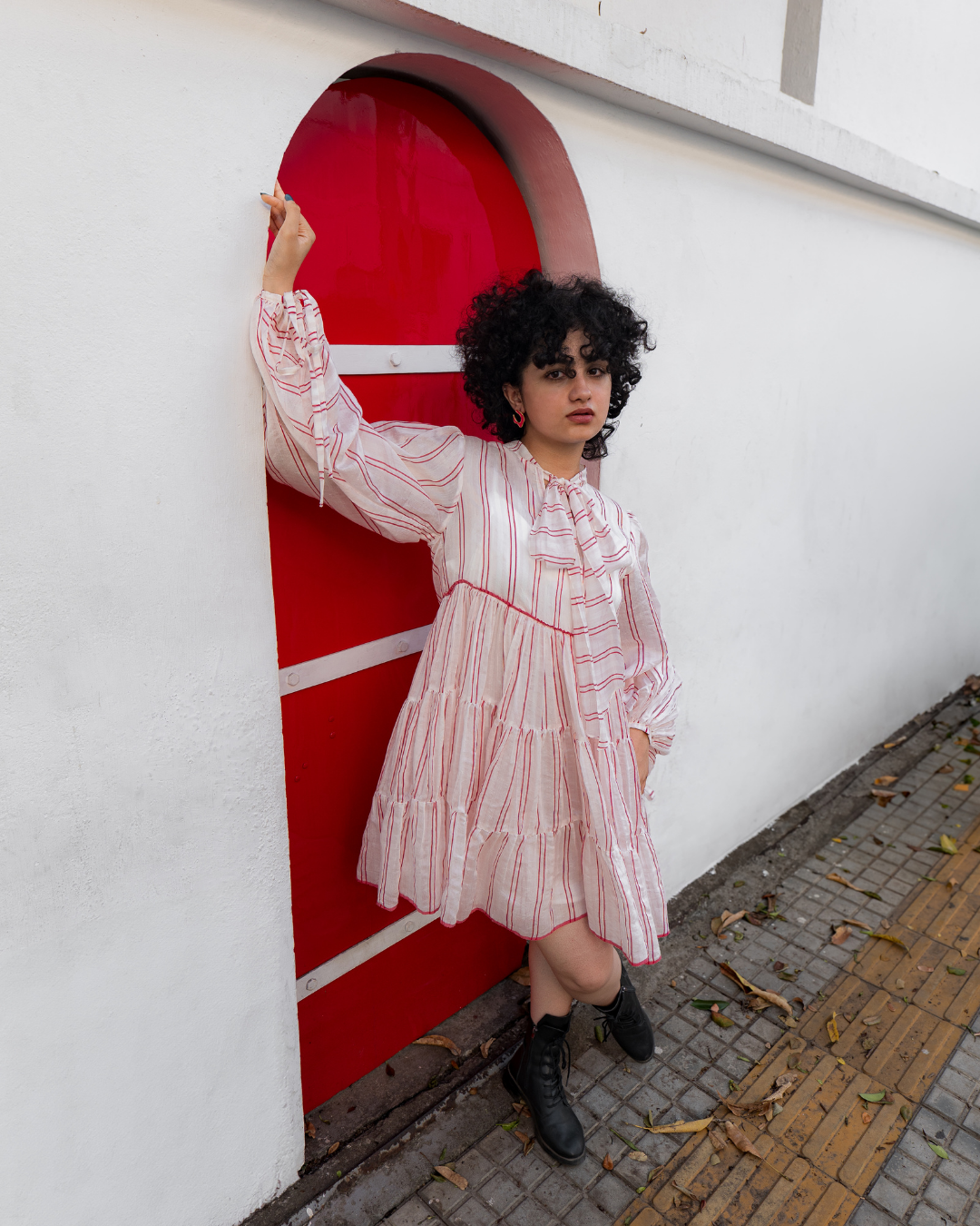 VIENNA WALTZ TIE-UP  DRESS