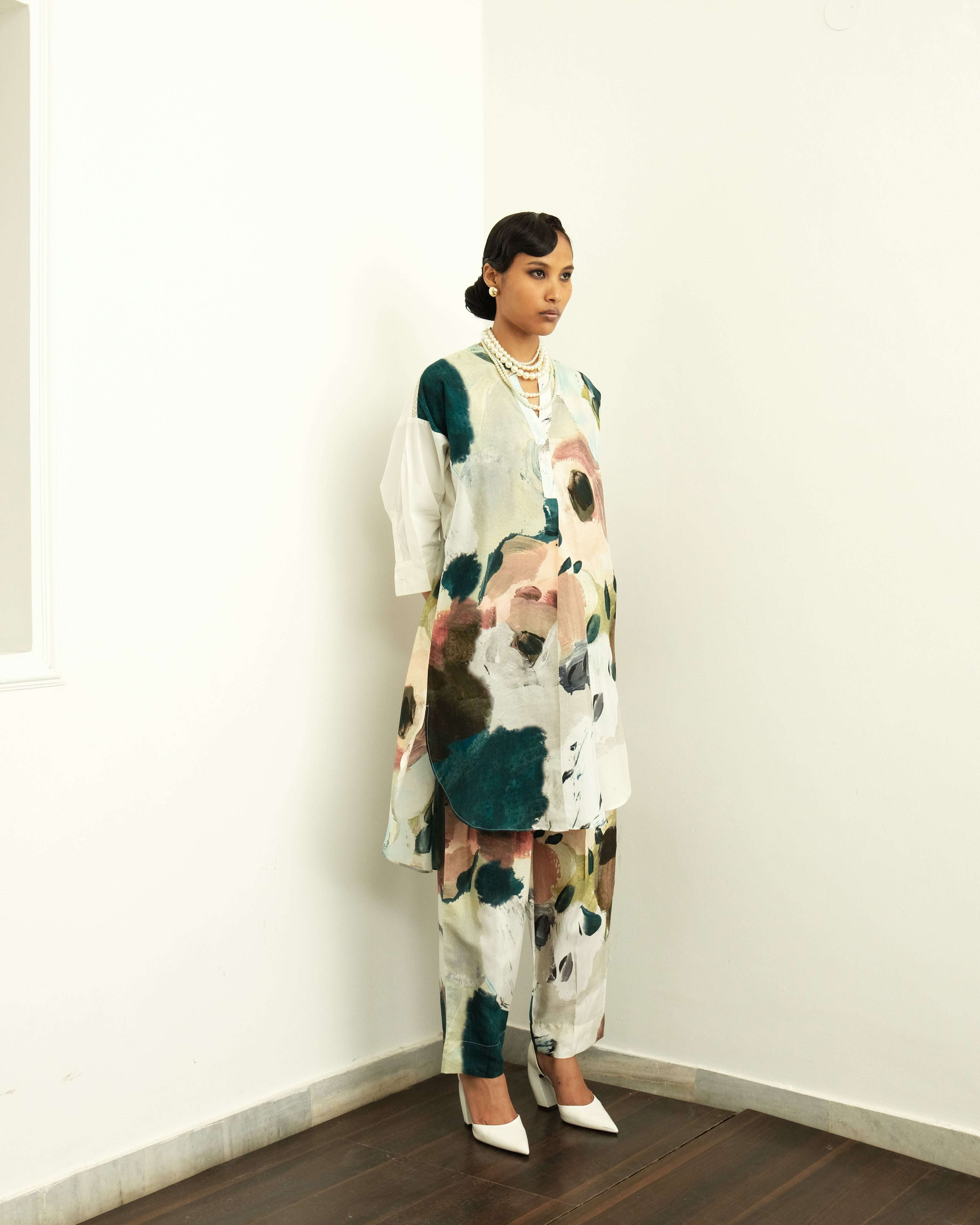 Moonbloom Ivory Batwing Kurta