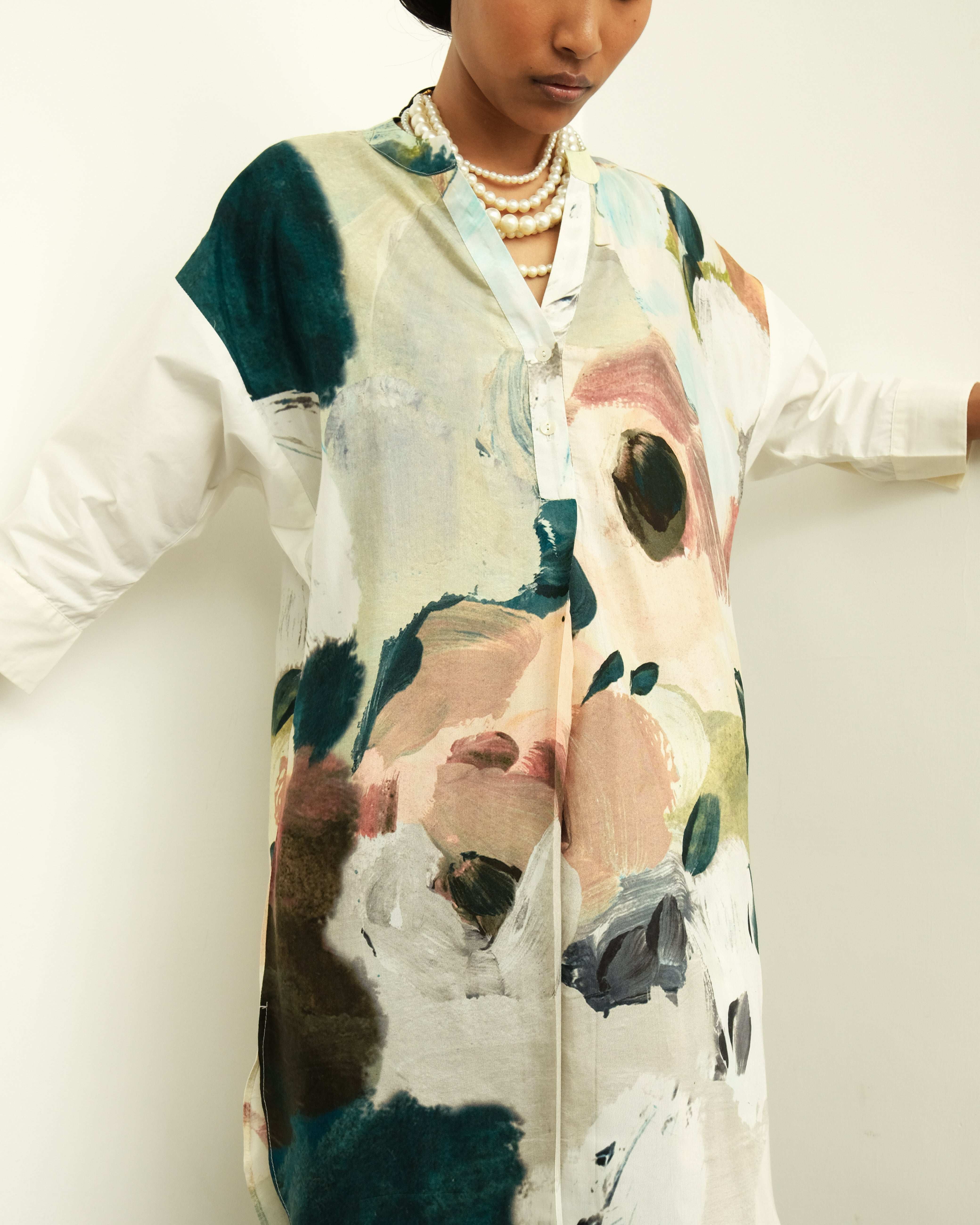 Moonbloom Ivory Batwing Kurta