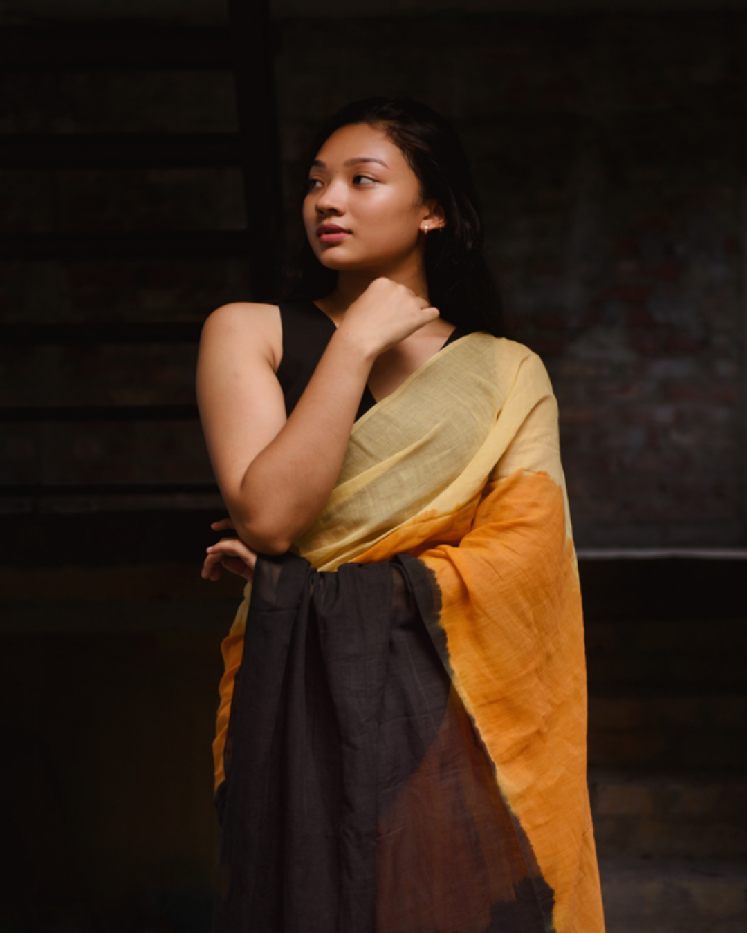 Black Tie and Dye Saree