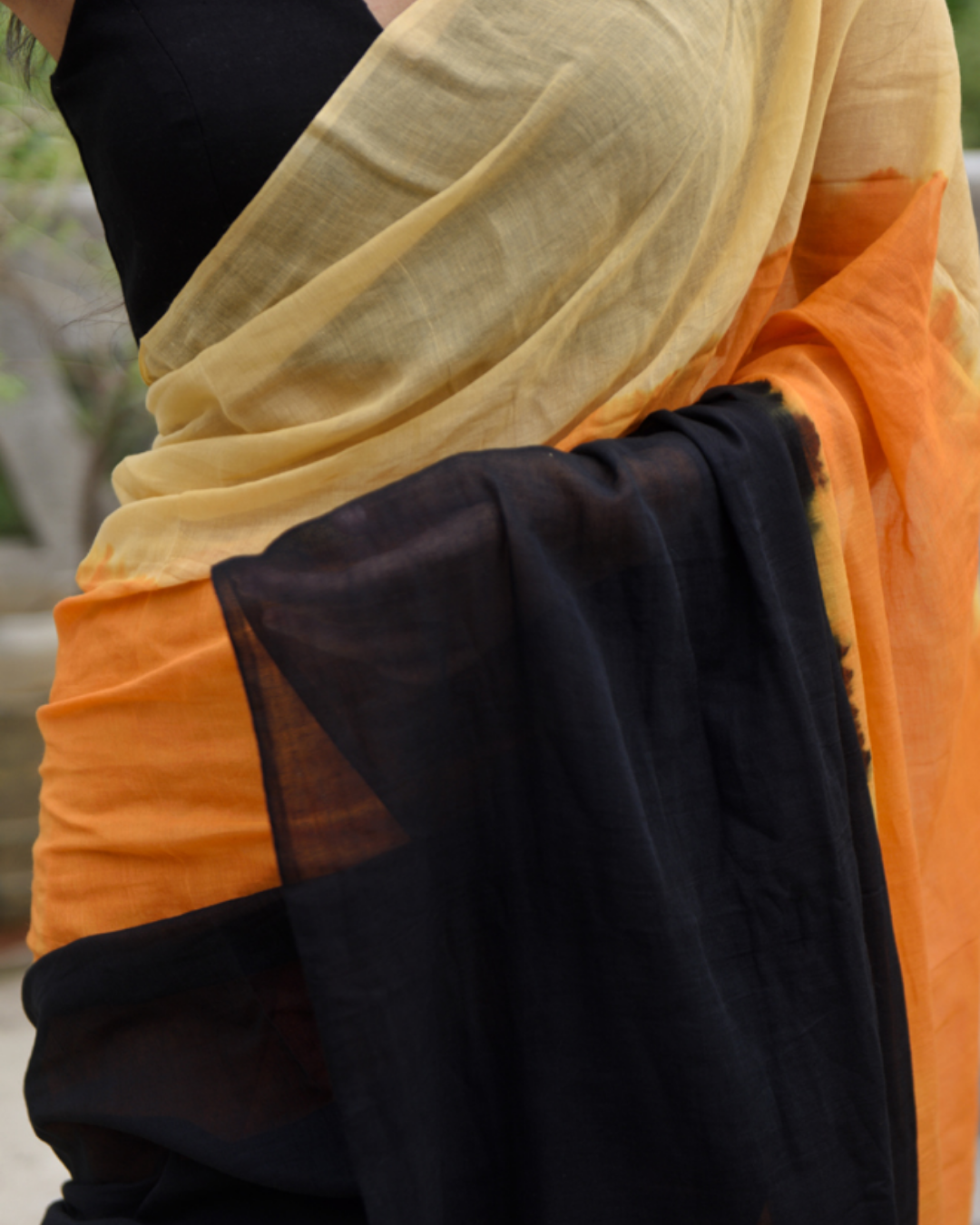 Black Tie and Dye Saree