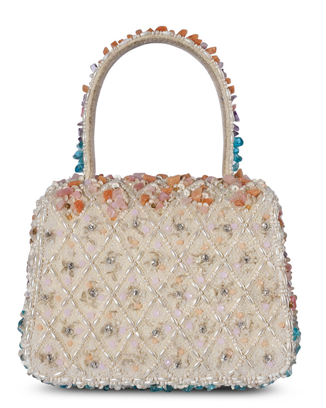 Mozaika Mini Trapezium with Handle Clutch Sublime Pastel Multi