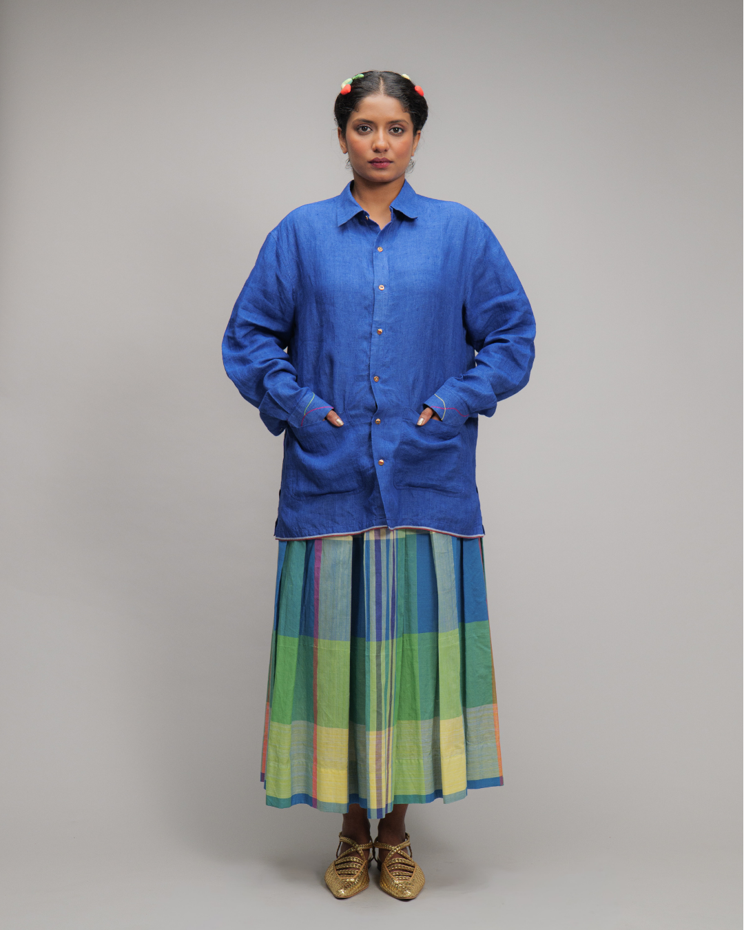 Estera Blue Linen Shirt