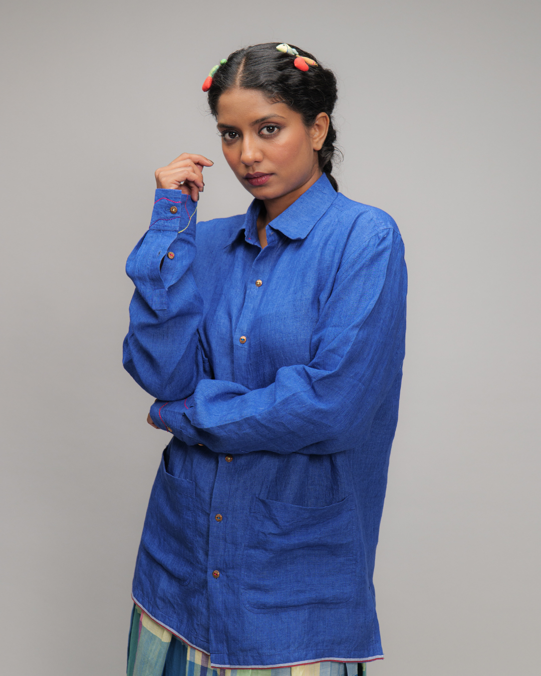 Estera Blue Linen Shirt