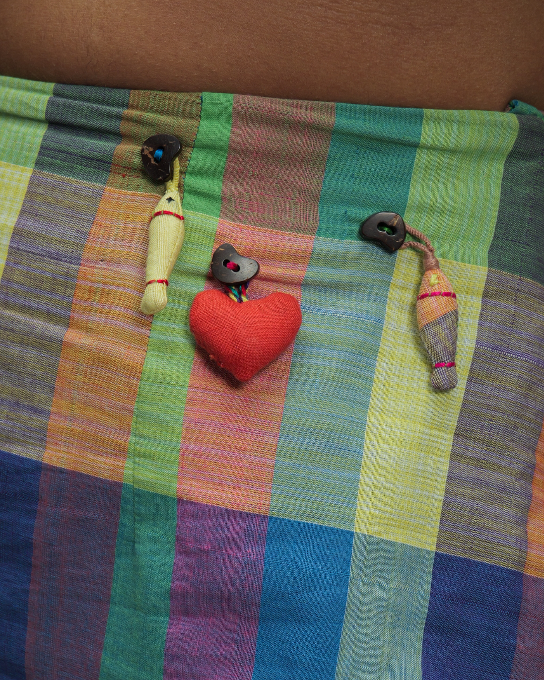 Multicolor Stuffed fish button charms