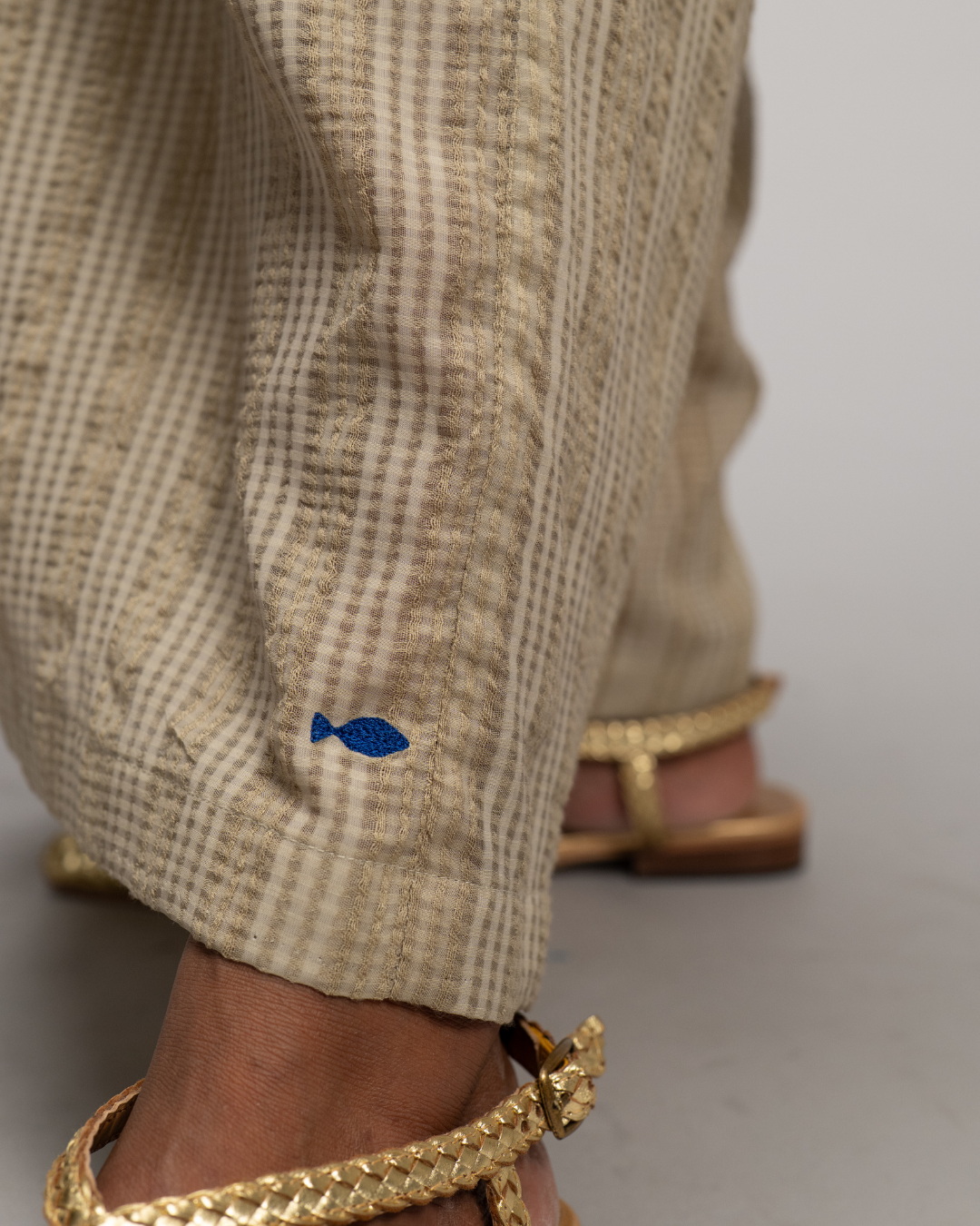 Clarissa Oatmeal Straight Fit Trousers