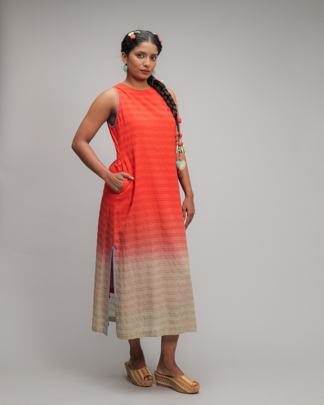 Belisantha Coral Ombre Shift Dress