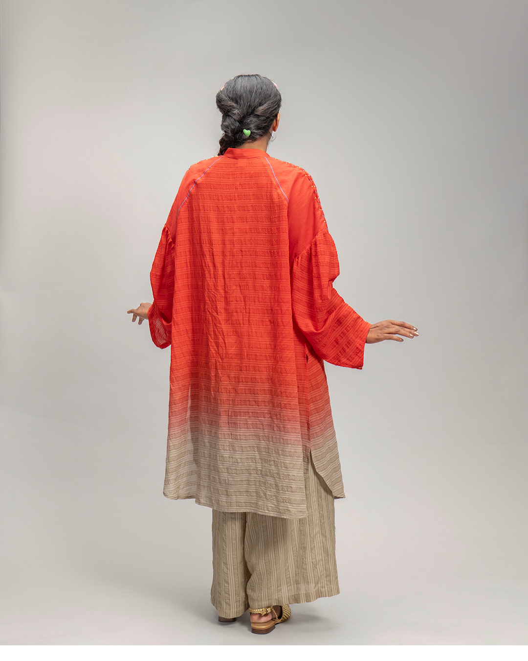 Rosamunda Coral Ombré Stripe Tunic