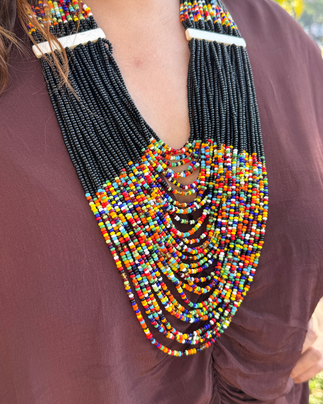 Goulu Black Layered Necklace