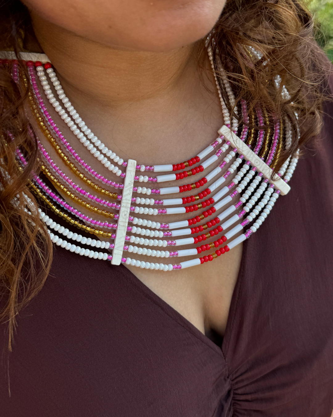 Pink Nagabead Choker