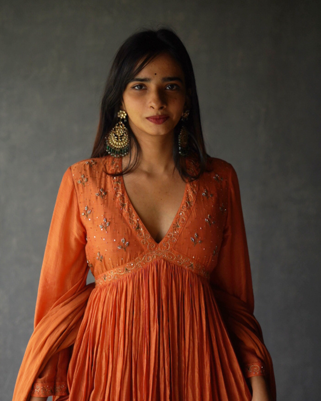 Orange Anarkali