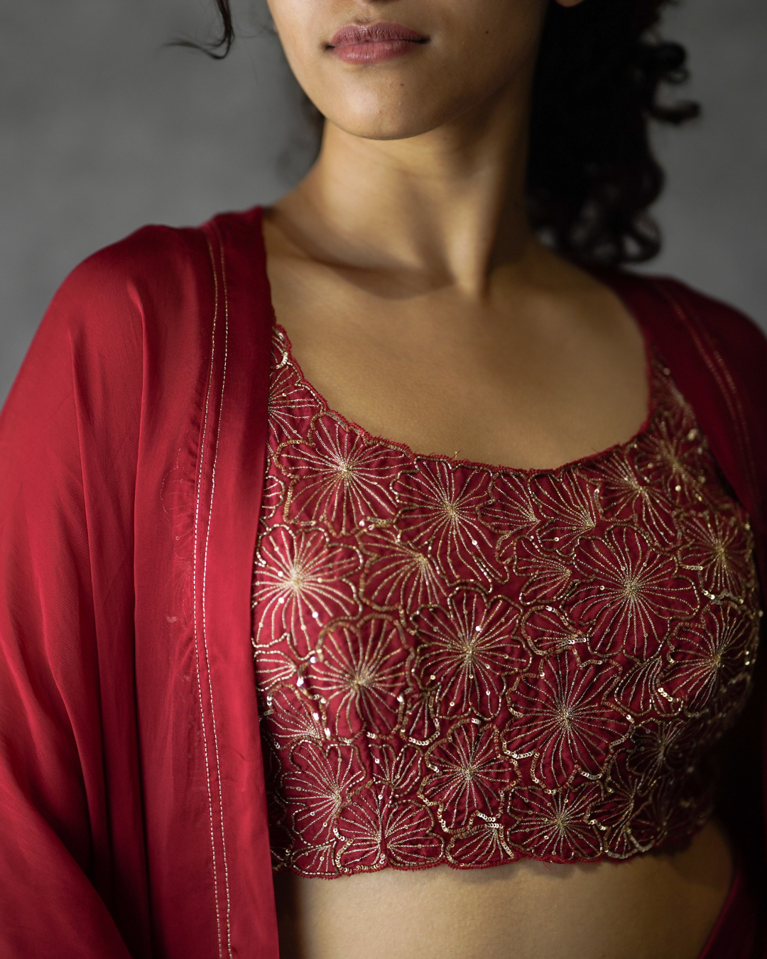 Festive Mirch Zari Set