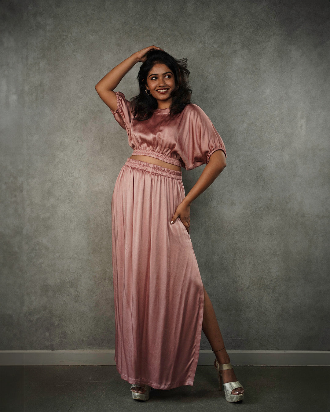 Primrose Satin Skirt Set