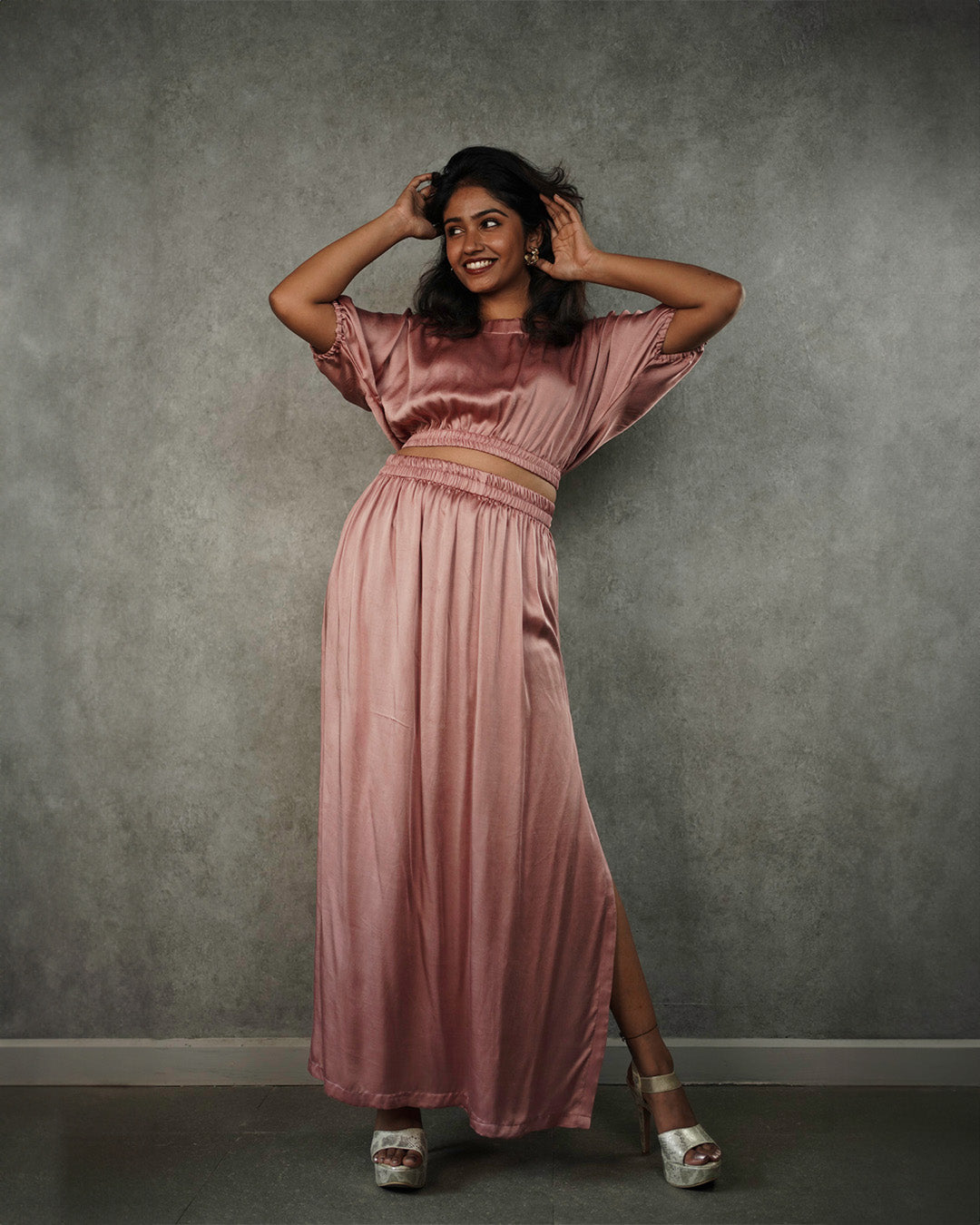 Primrose Satin Skirt Set