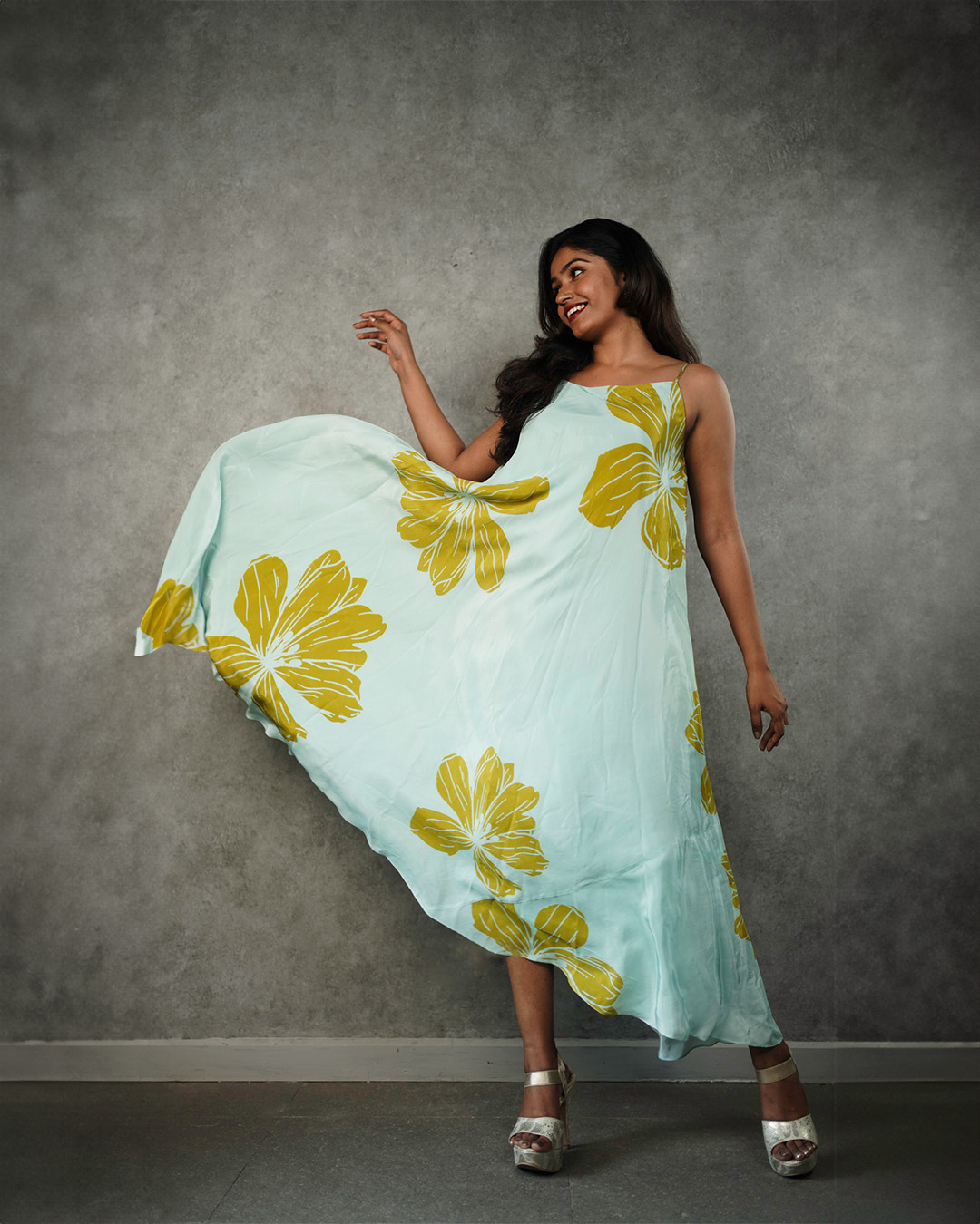 Ocean Flora Bias Dress