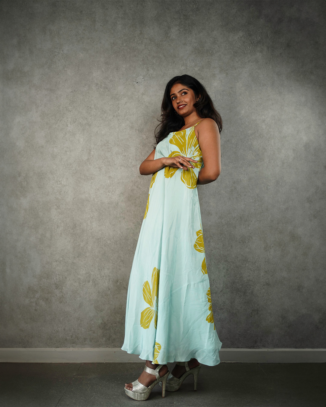 Ocean Flora Bias Dress