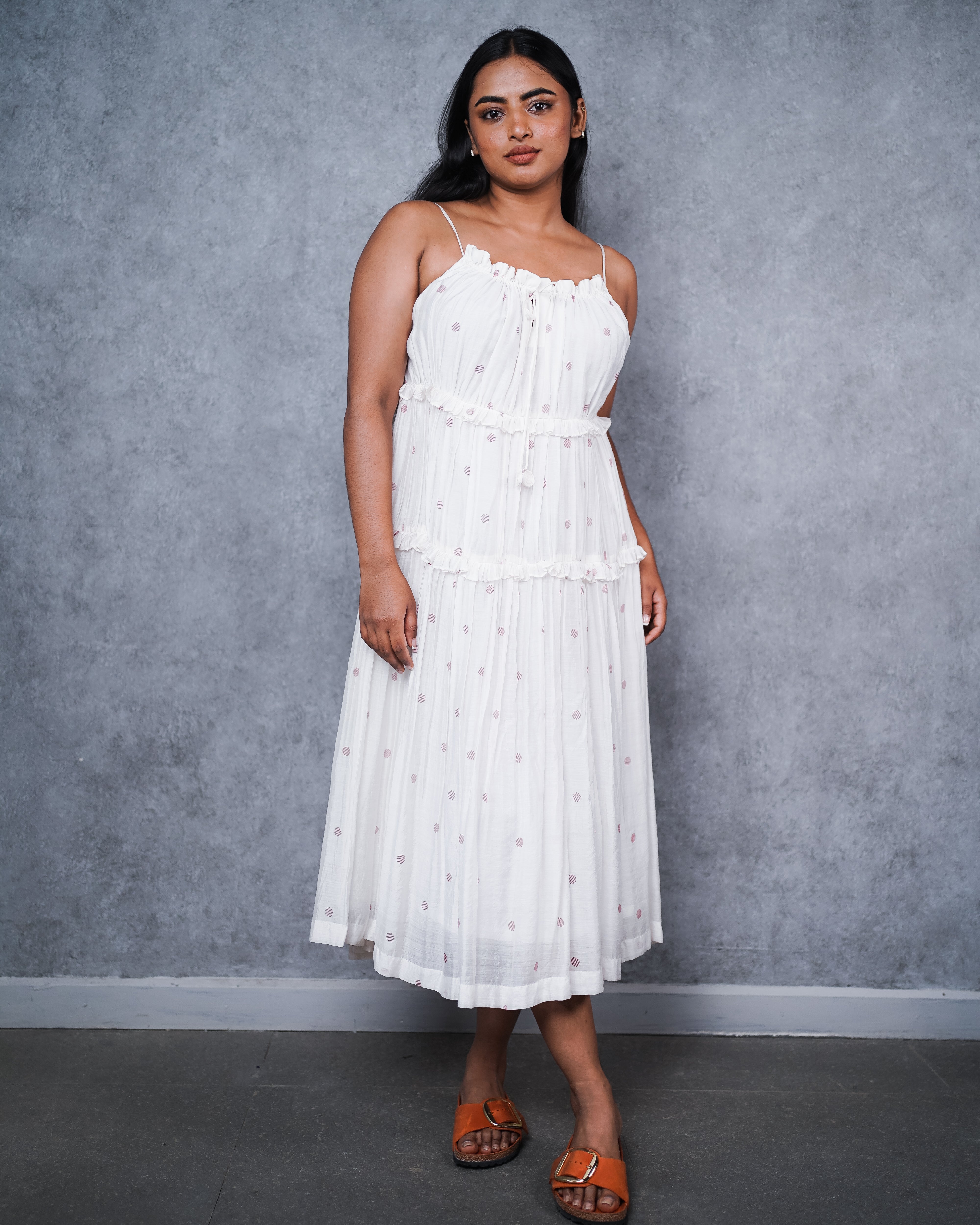 Cloud Polka Cottage Dress