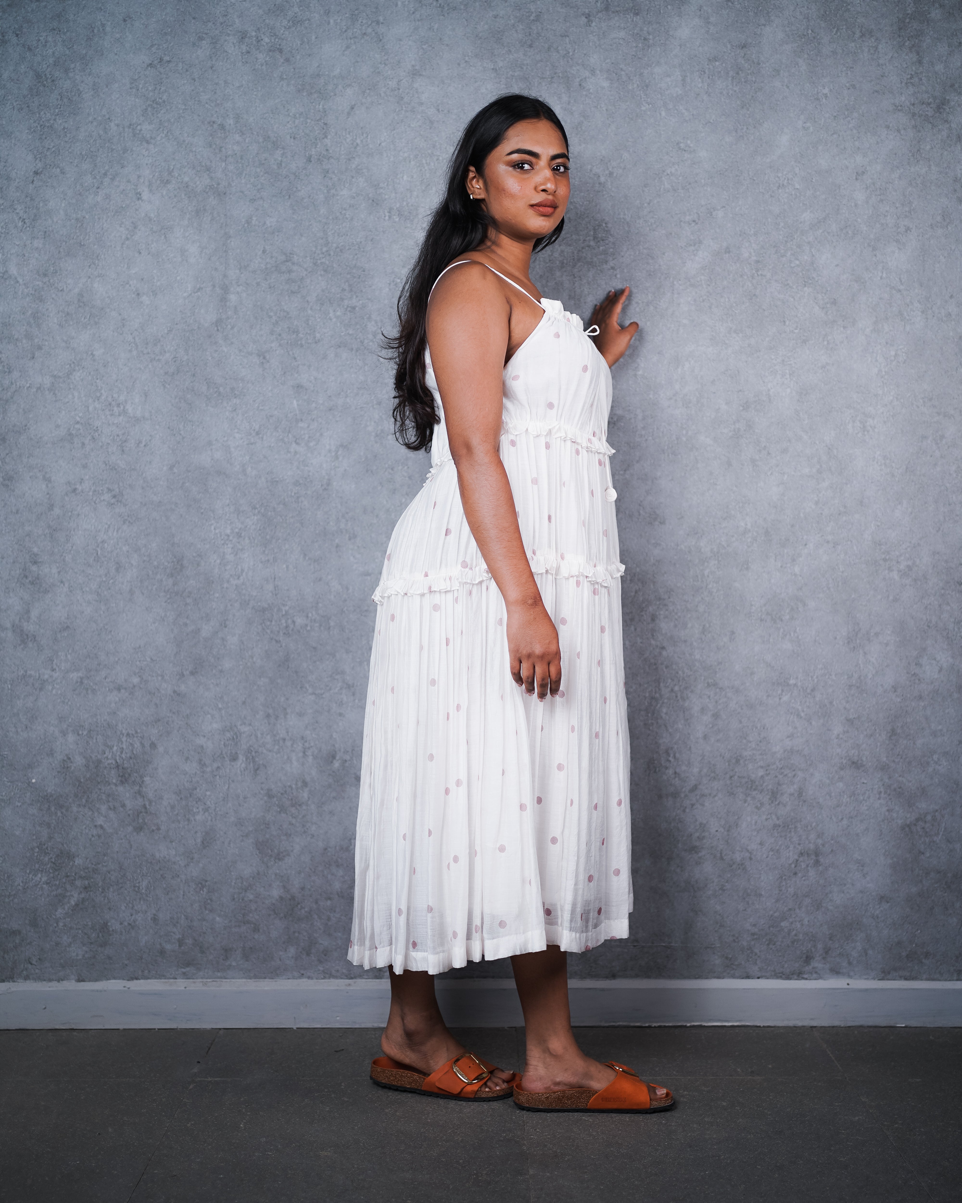 Cloud Polka Cottage Dress