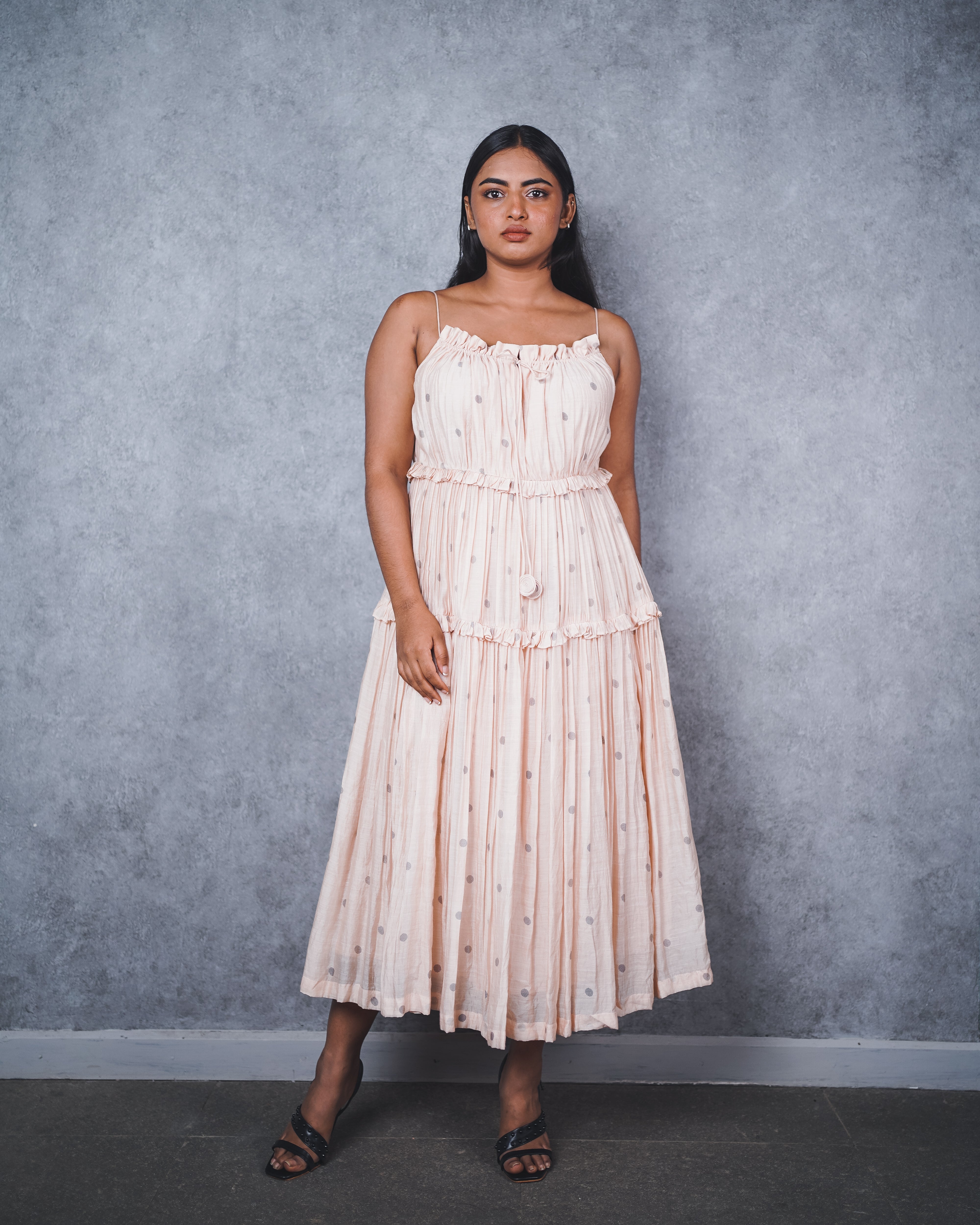 Cotton Candy Polka Cottage Dress