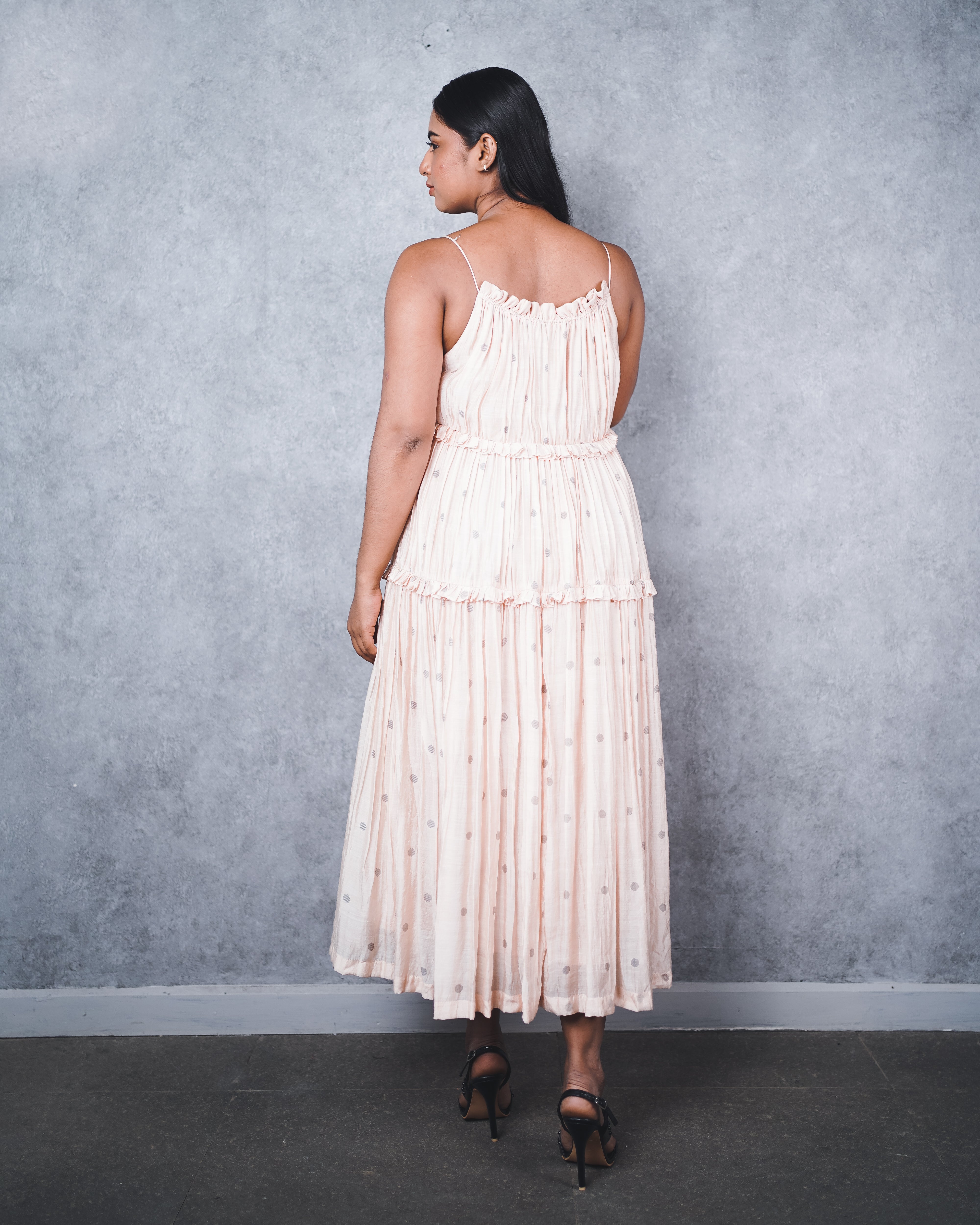 Cotton Candy Polka Cottage Dress