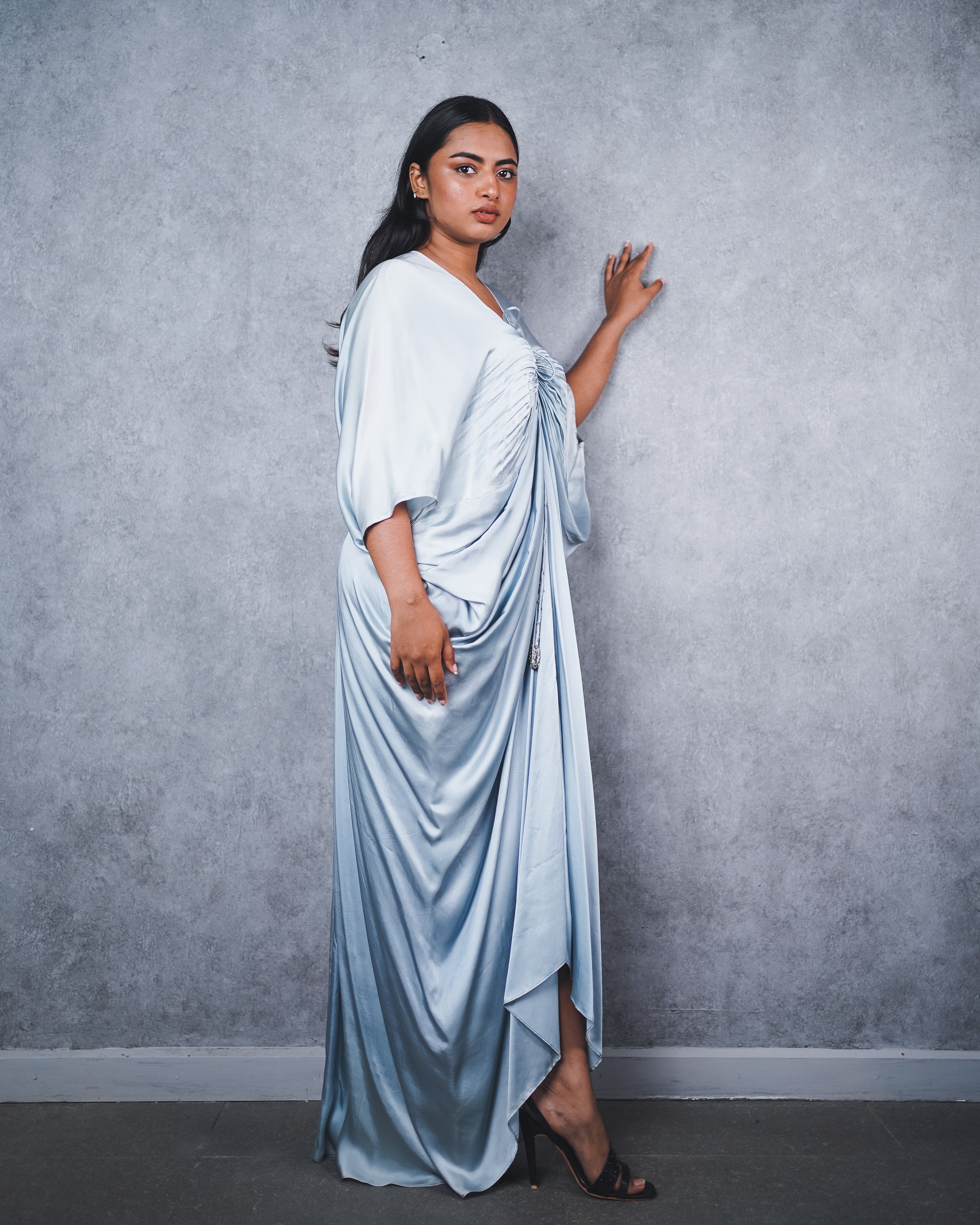 Powder Blue Tie-up kaftan