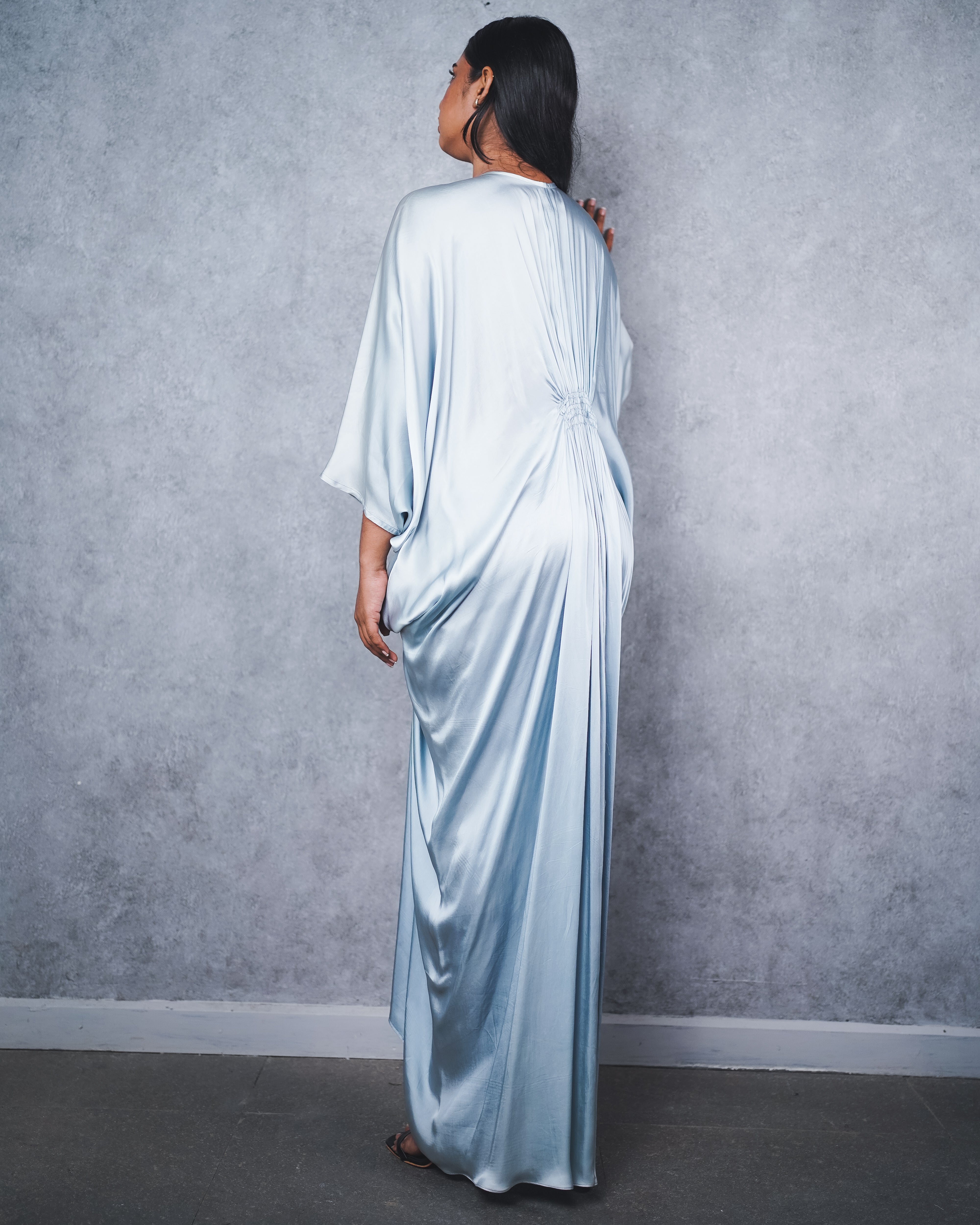 Powder Blue Tie-up kaftan