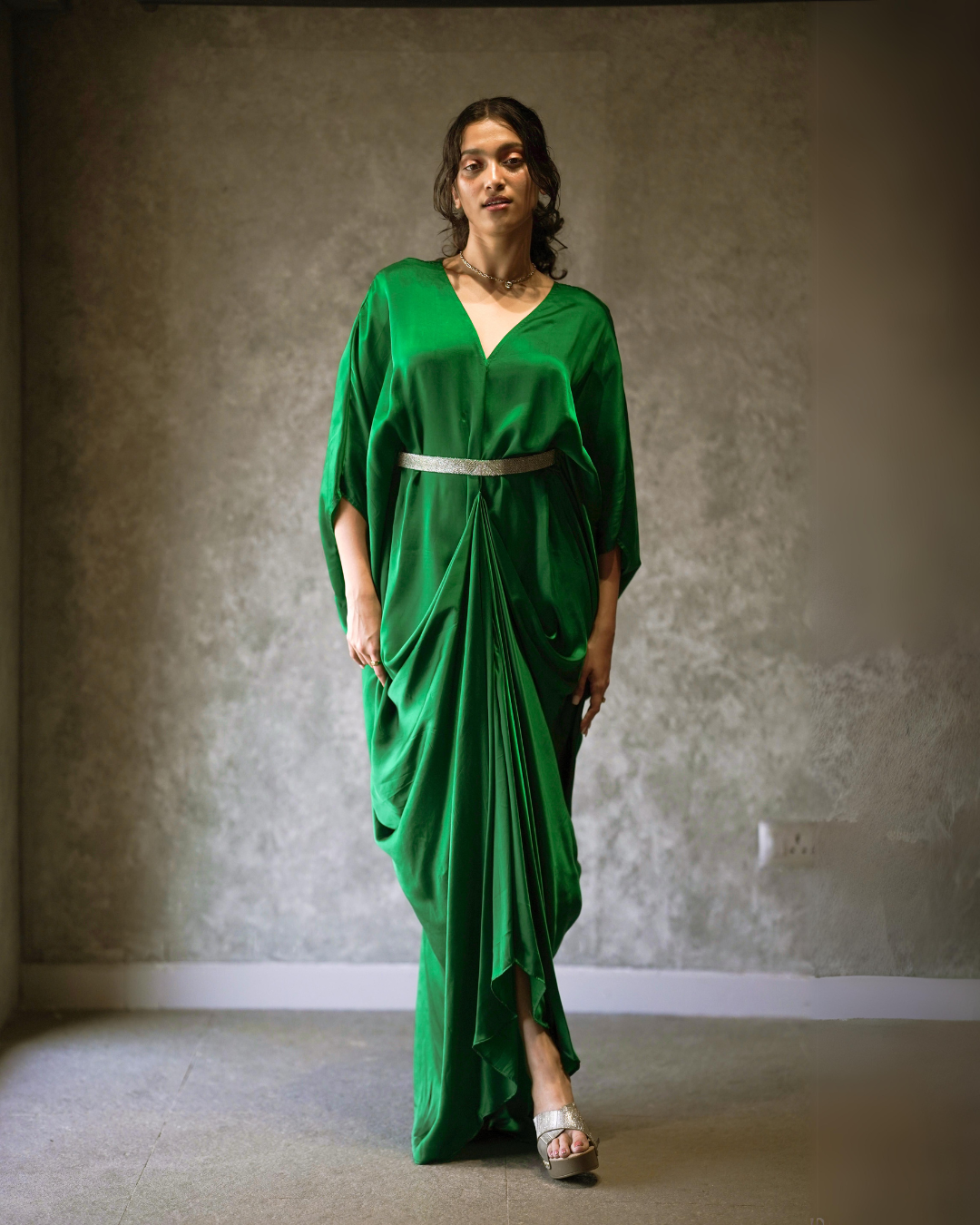Green Belted Kaftan
