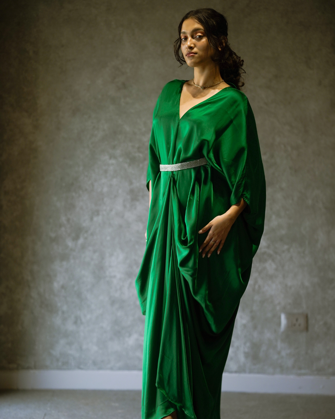 Green Belted Kaftan