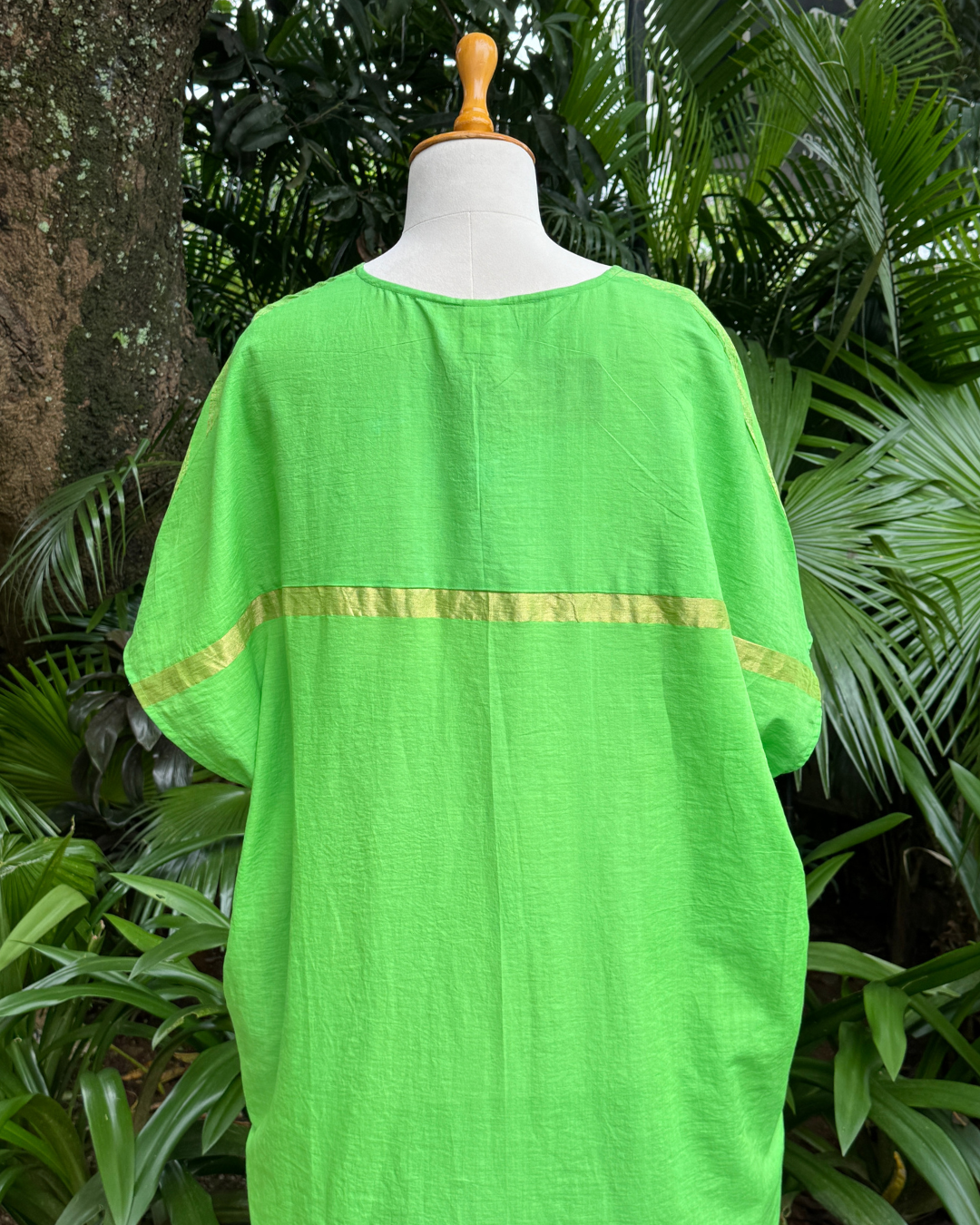 Green Kasavu Kaftan