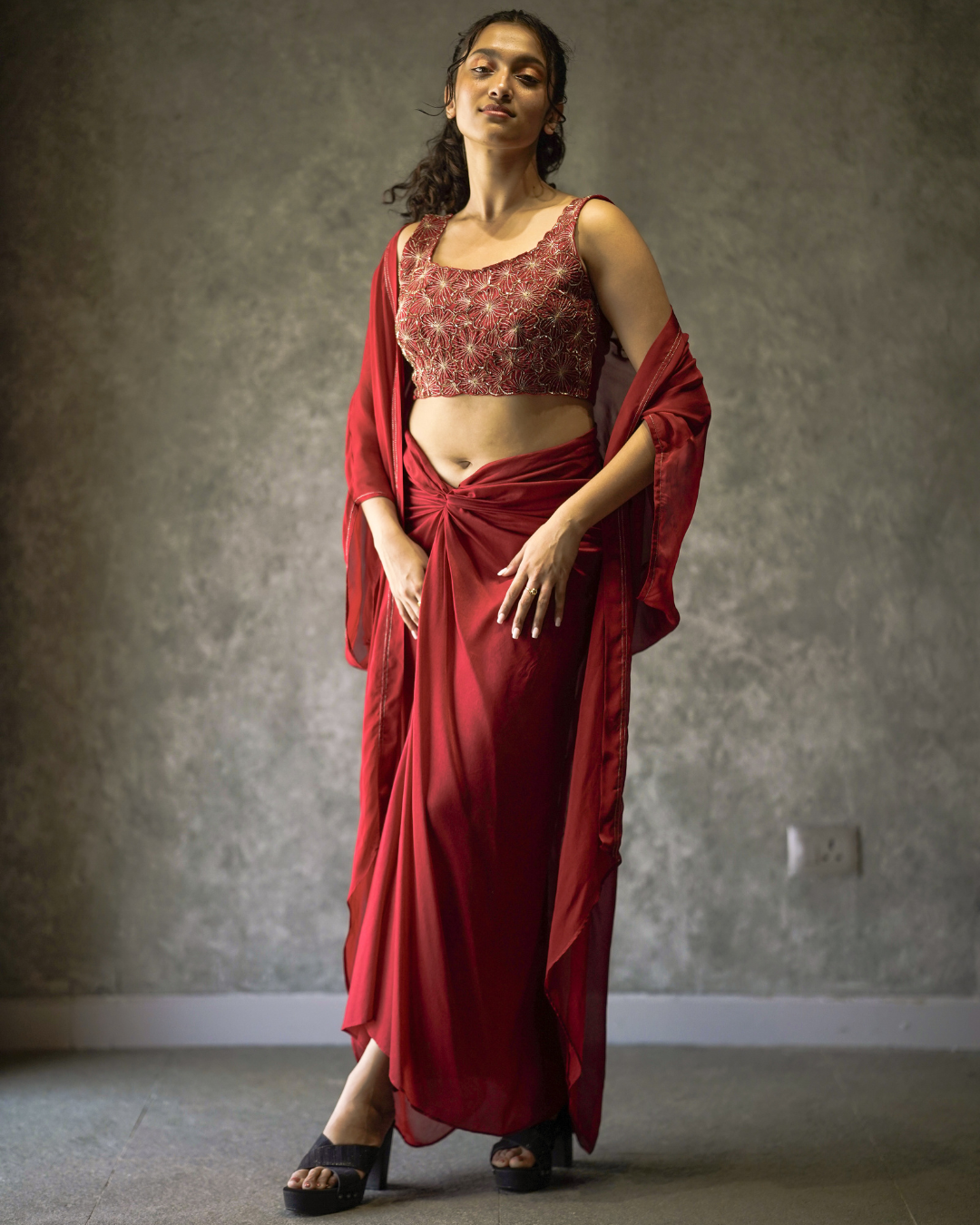 Festive Mirch Zari Set