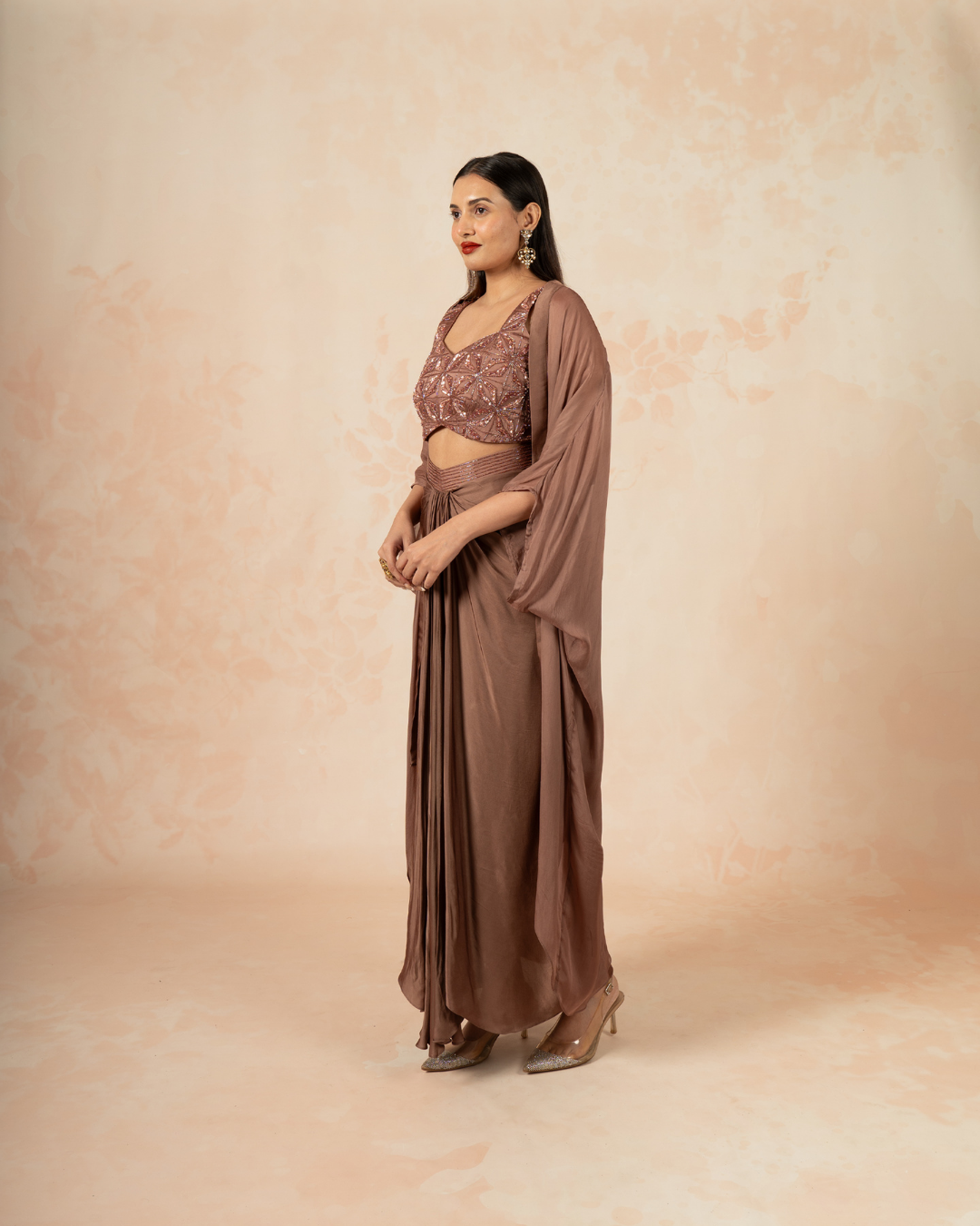 Rahi | Mocha Mousse Tabby Silk Jacket