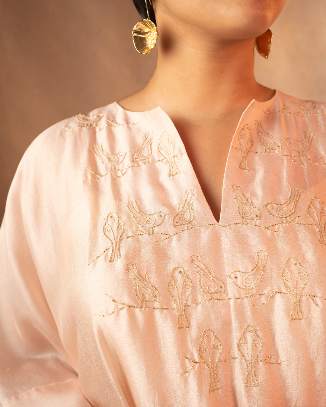 Jyotsna | Mauf Pink Russian Silk Kurta