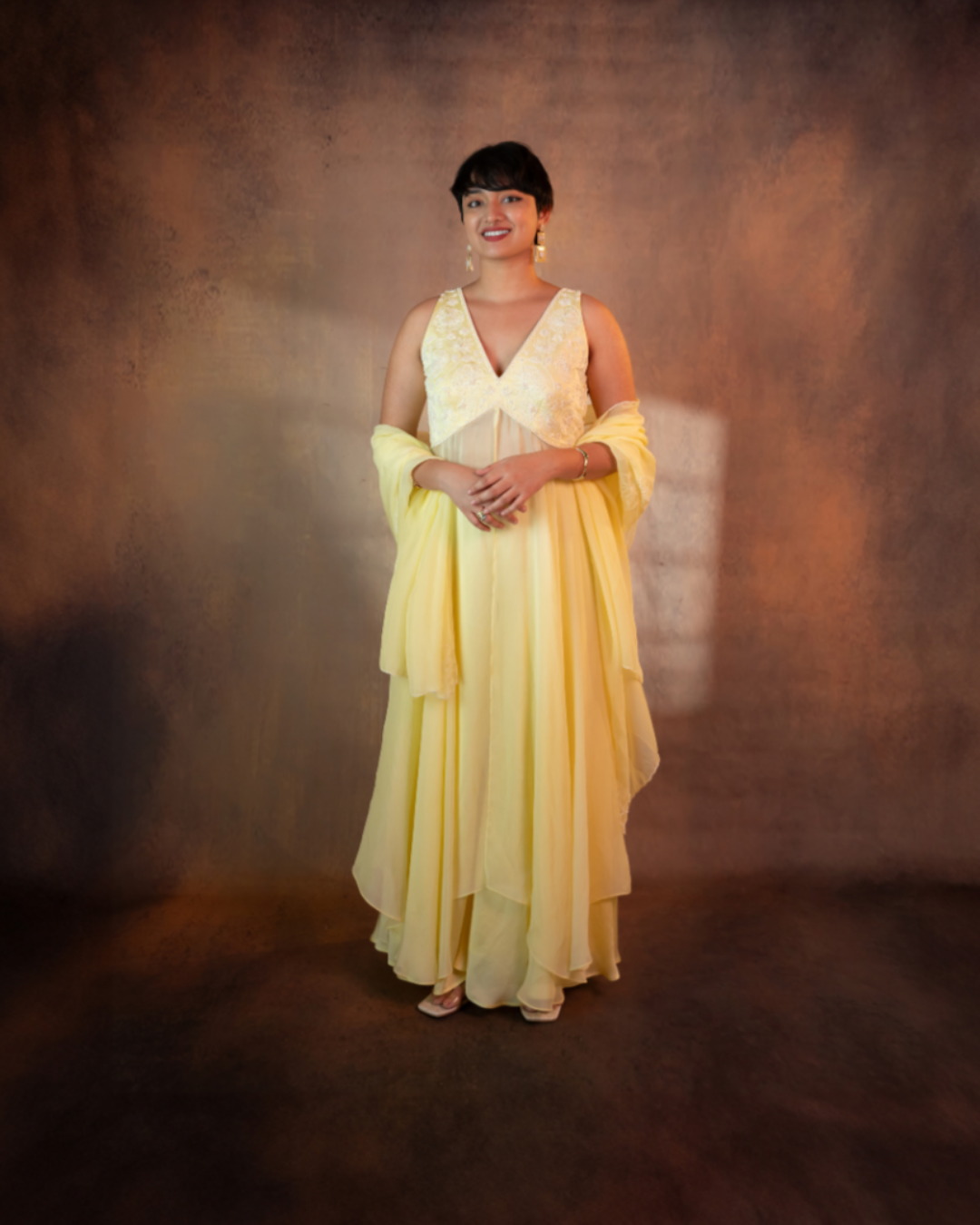 Sitara | Buttercup Yellow Organza Dupatta