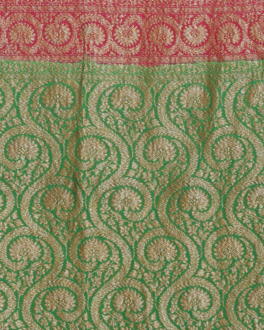 Rhye Green Silk-Georgette Banarasi Saree