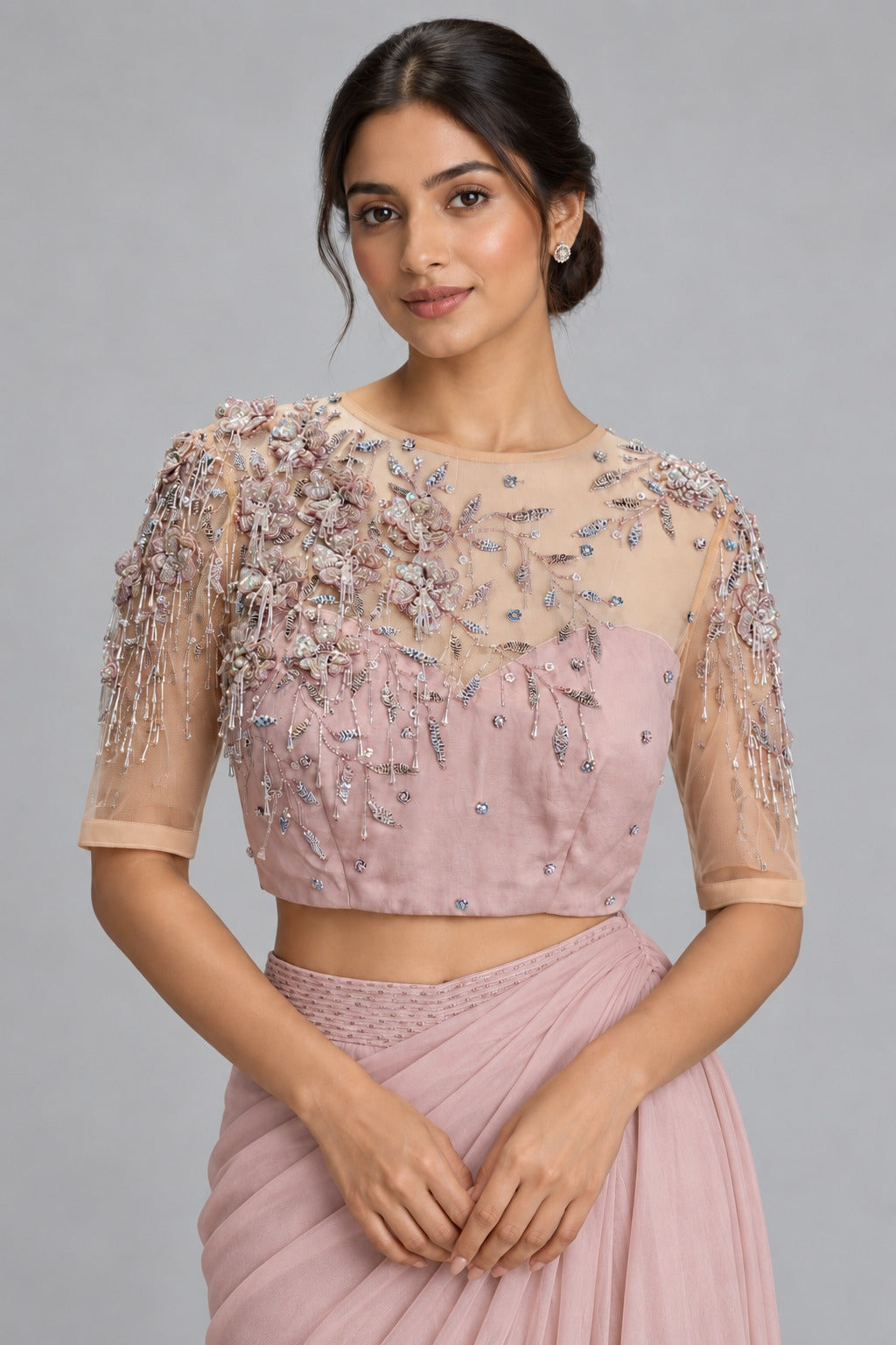 Elowen Lavender Pink Embellished Blouse