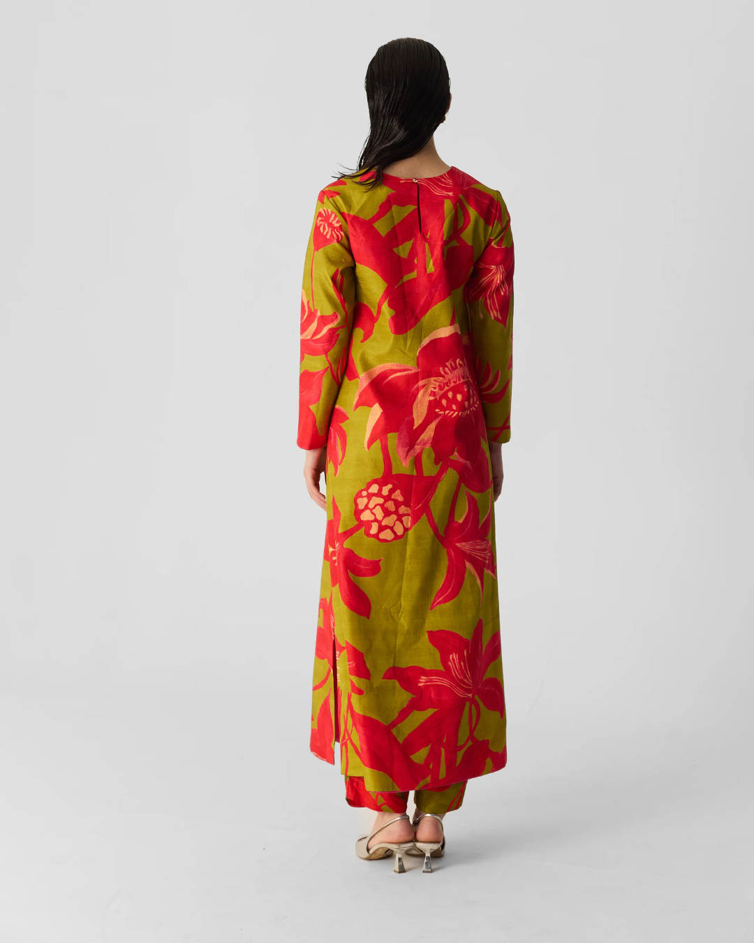 Lian Lime Silk Kurta Set