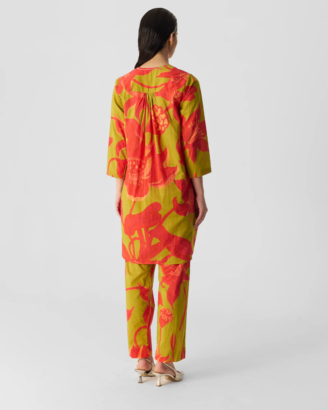 Lian Lime Cotton Kurta Set