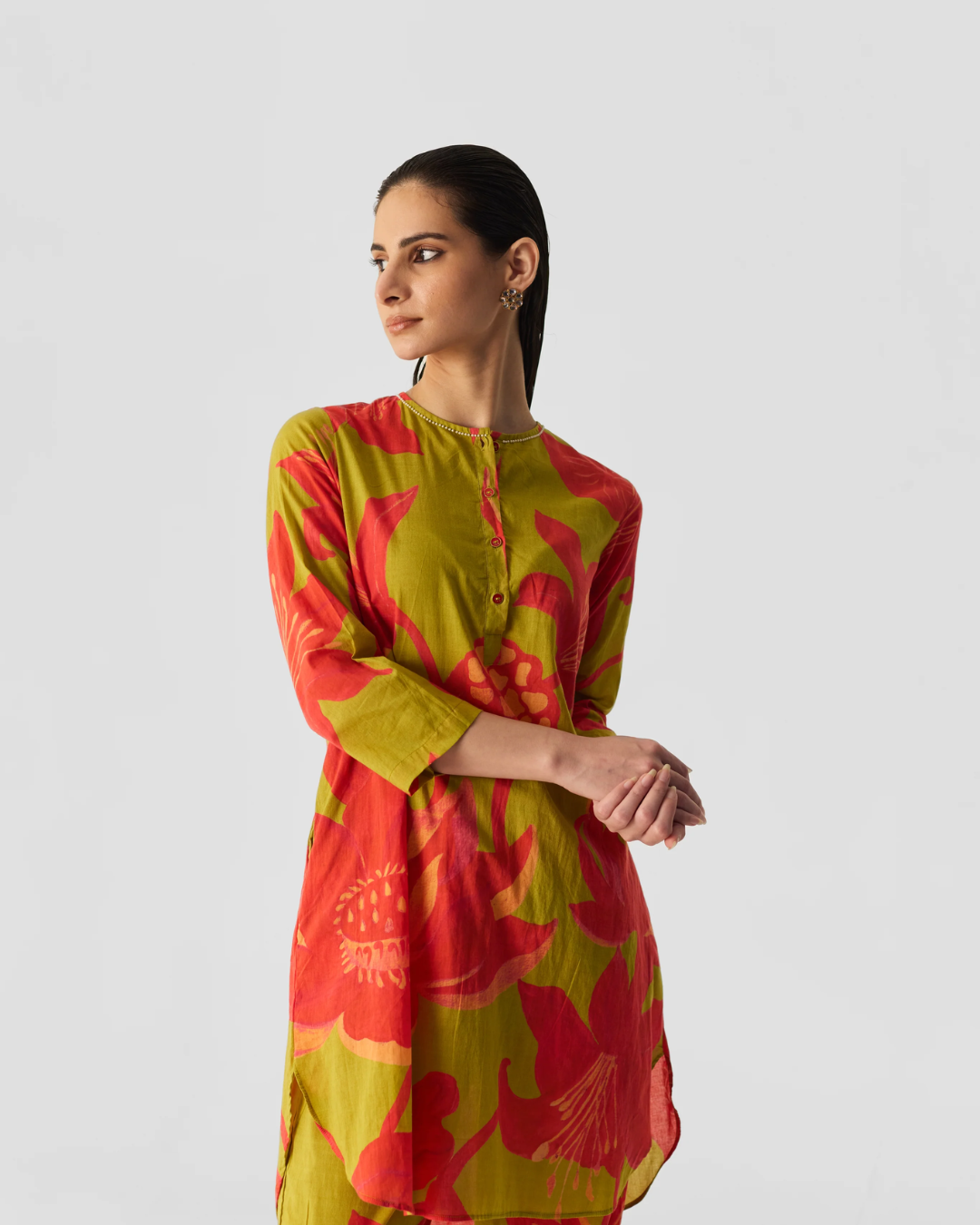 Lian Lime Cotton Kurta Set