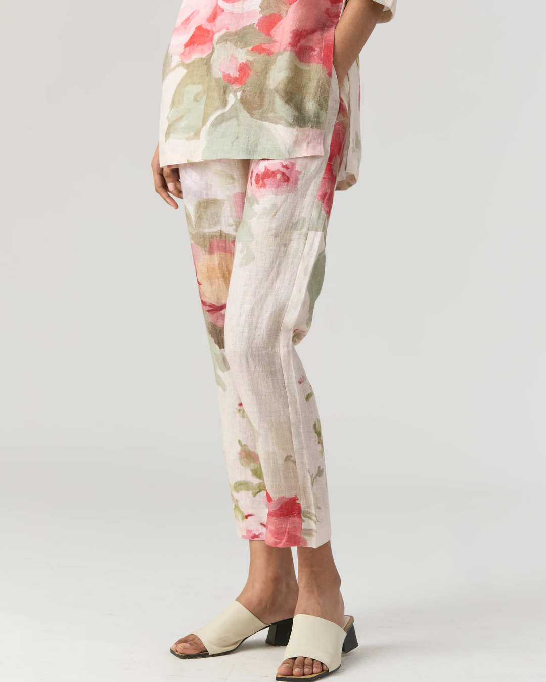 Roma Rose Short Linen Kurta Set