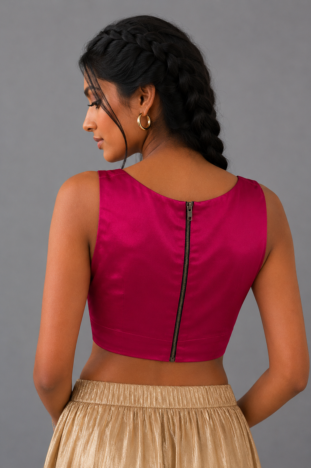 Pink V neck blouse