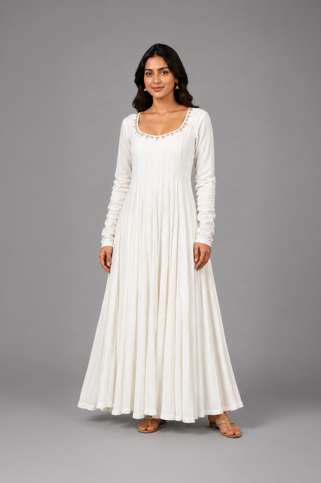 White Anarkali