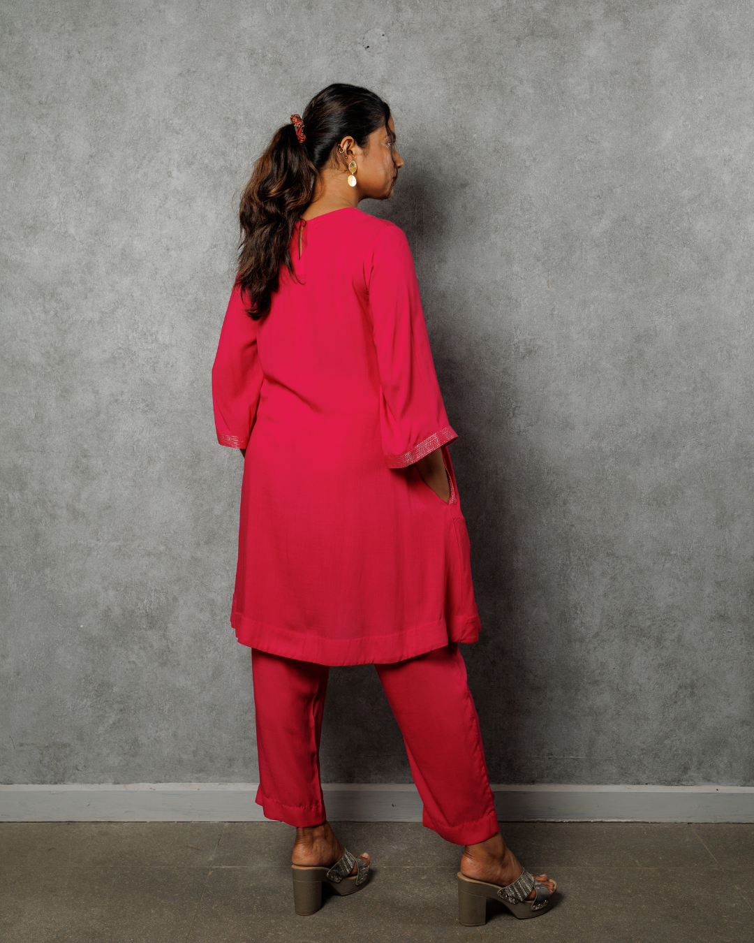 Hot Pink Kurta Set